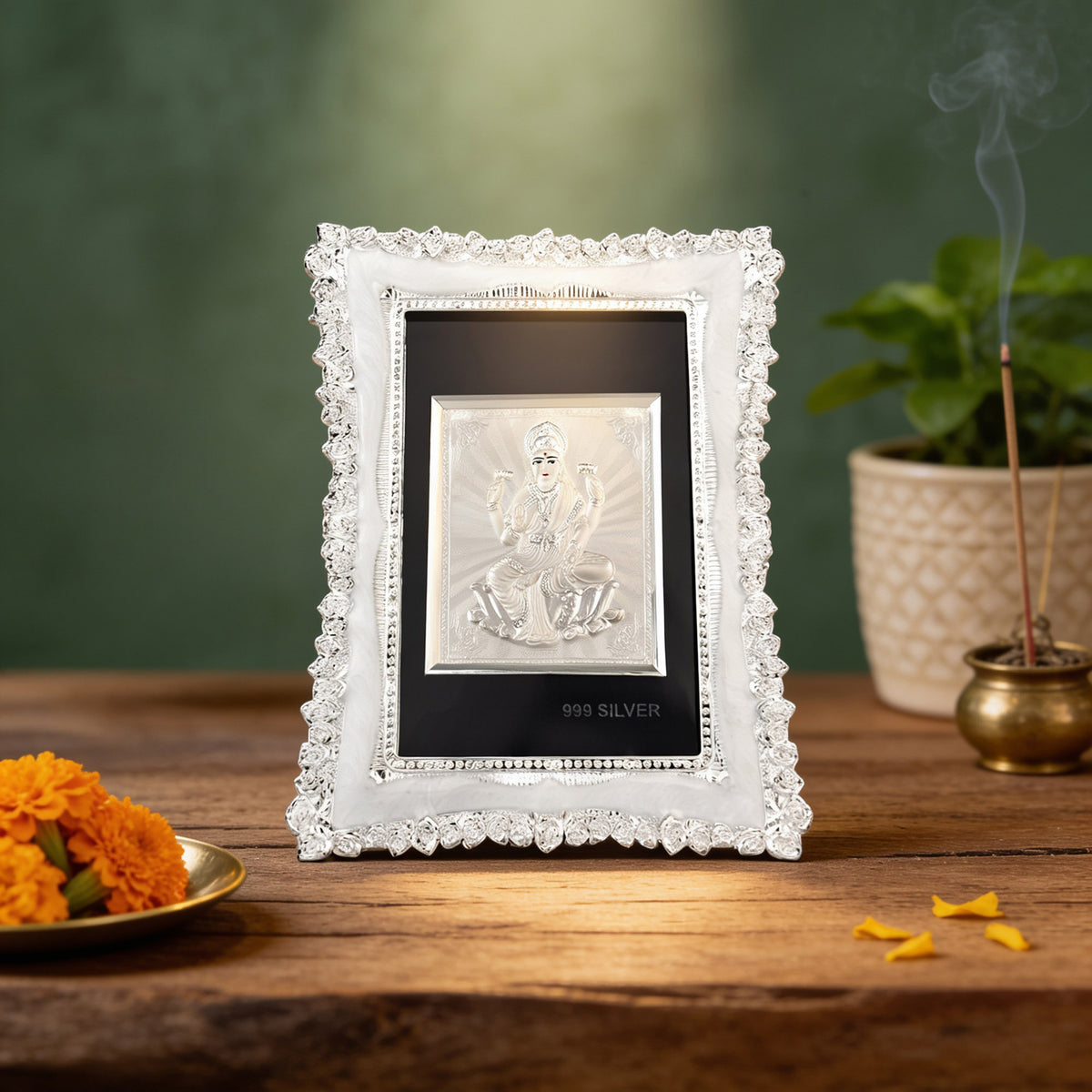 999 Silver Lakshmi Ji Frame