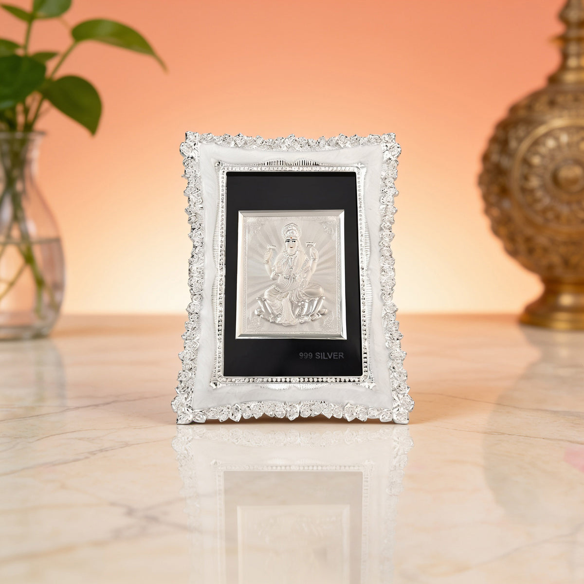 999 Silver Lakshmi Ji Frame