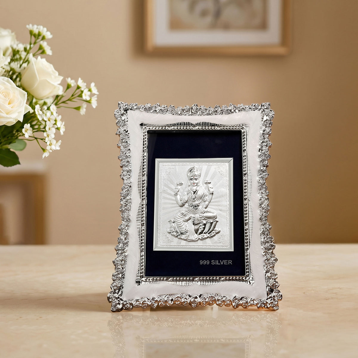999 Silver Lakshmi Ji Frame