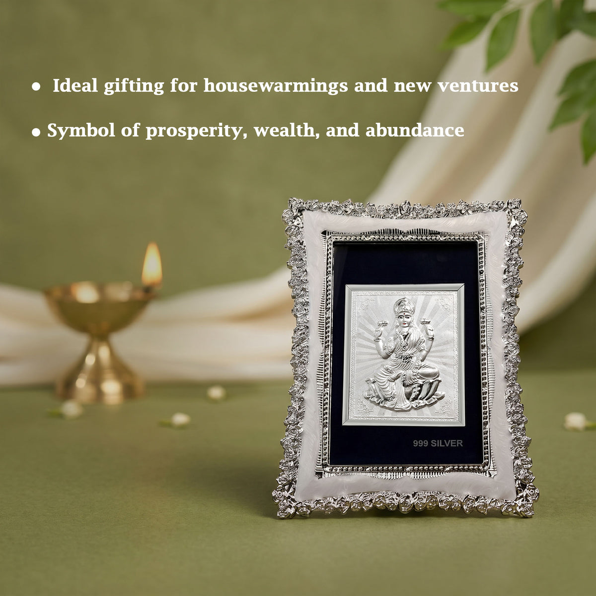 999 Silver Lakshmi Ji Frame