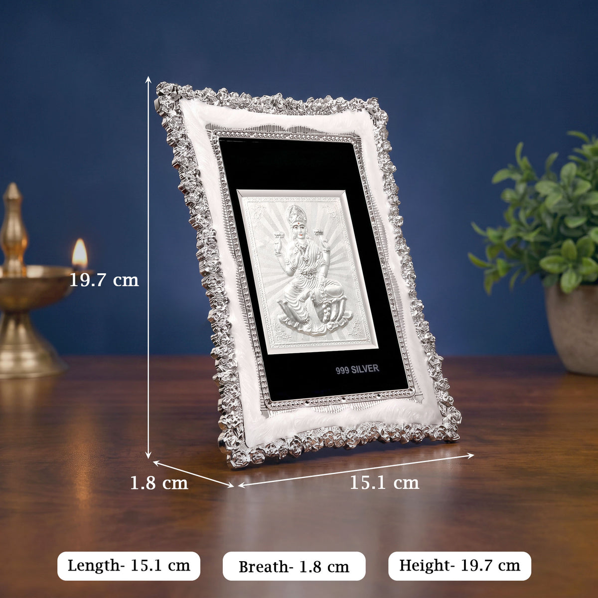 999 Silver Lakshmi Ji Frame