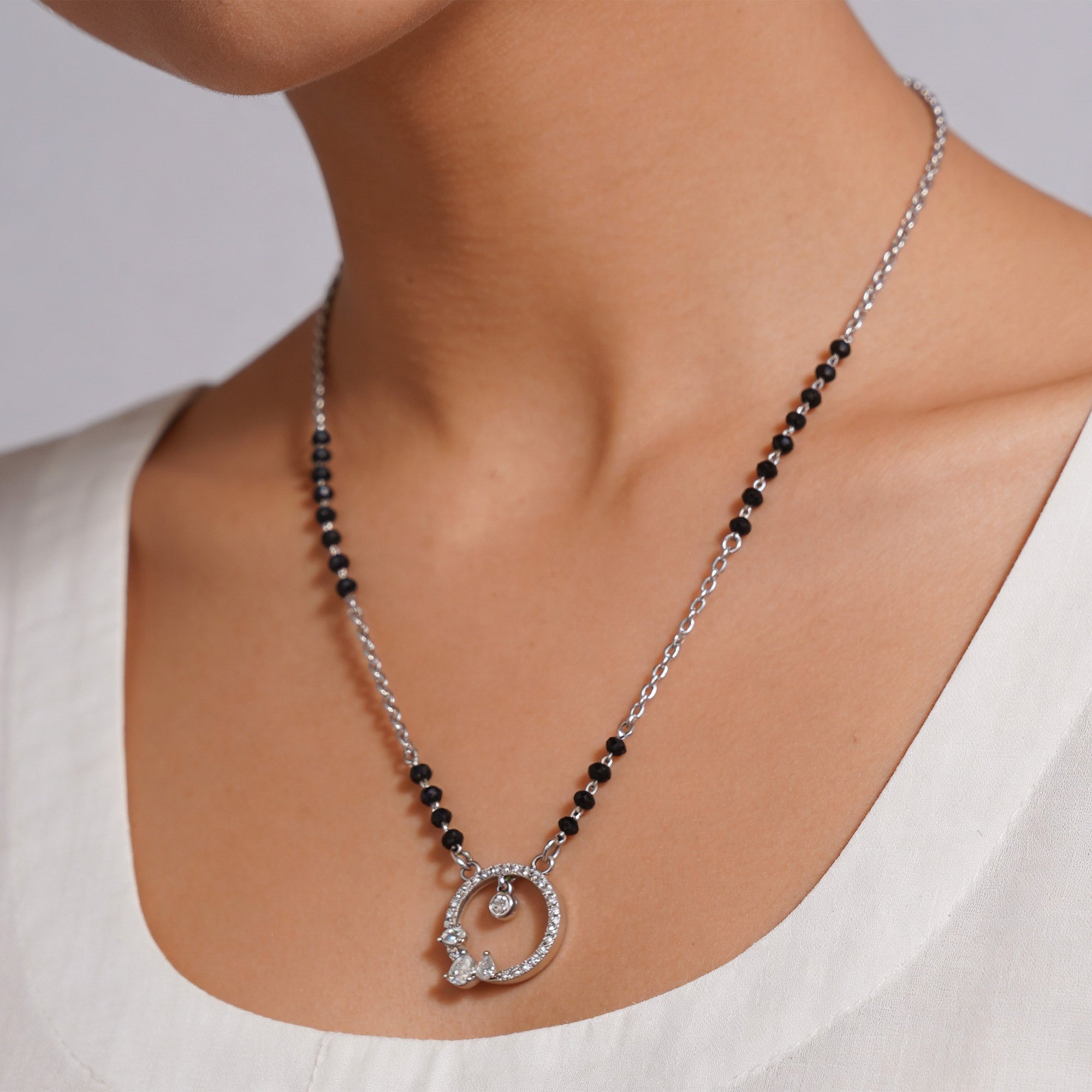 Celestial Circle Droplet Mangalsutra