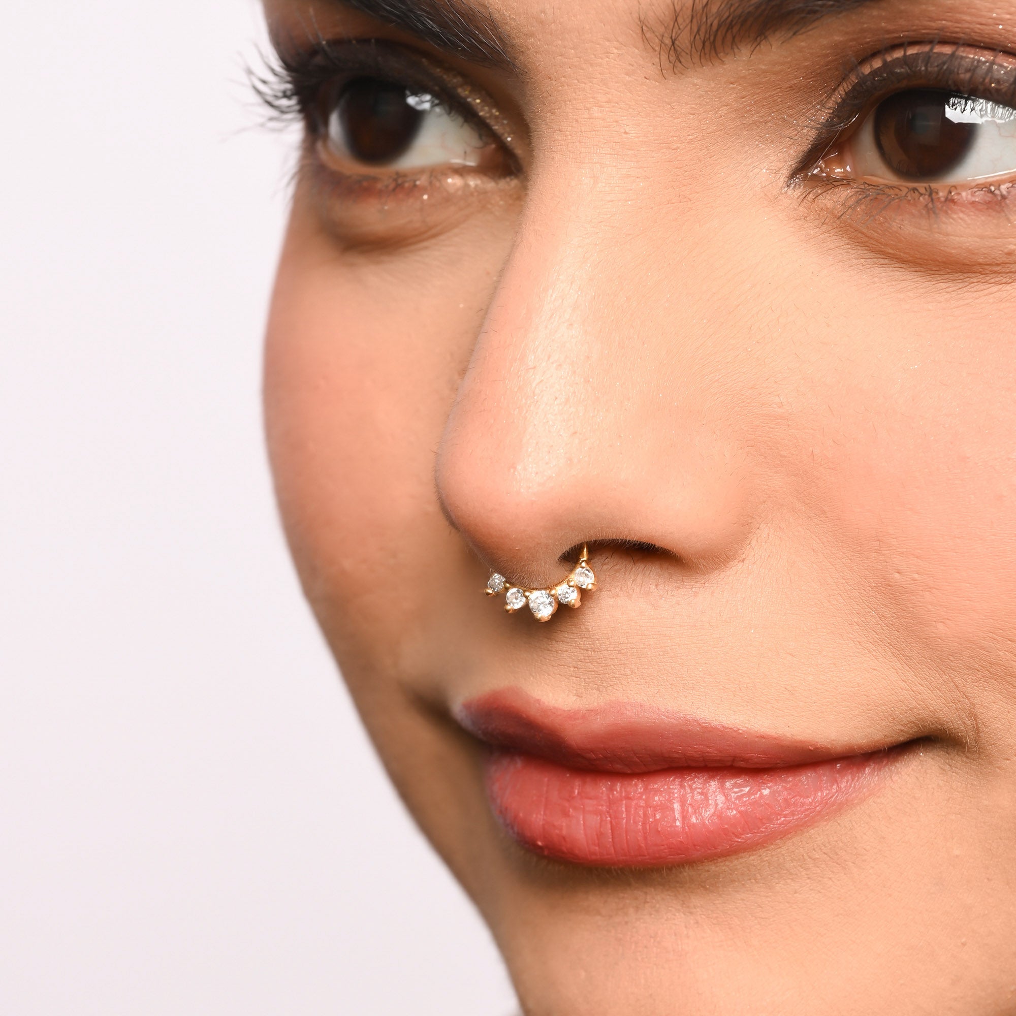 Crown CZ Septum Nose Ring