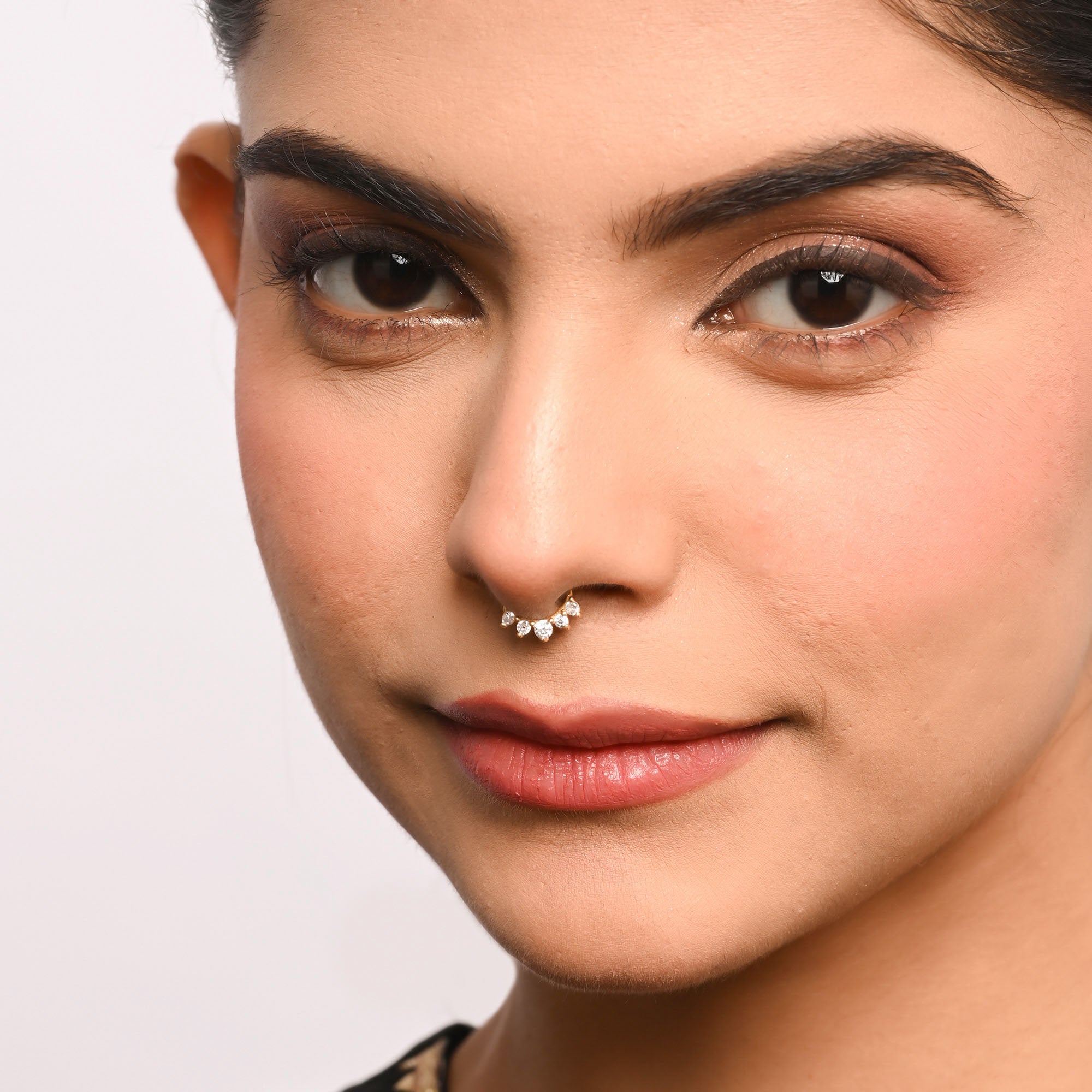 Crown CZ Septum Nose Ring