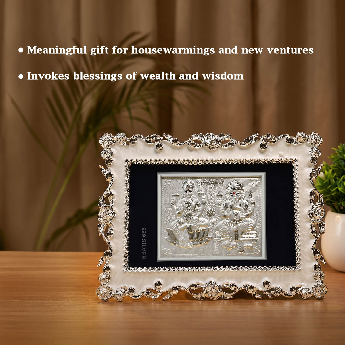 999 Silver Lakshmi Ganesha Frame
