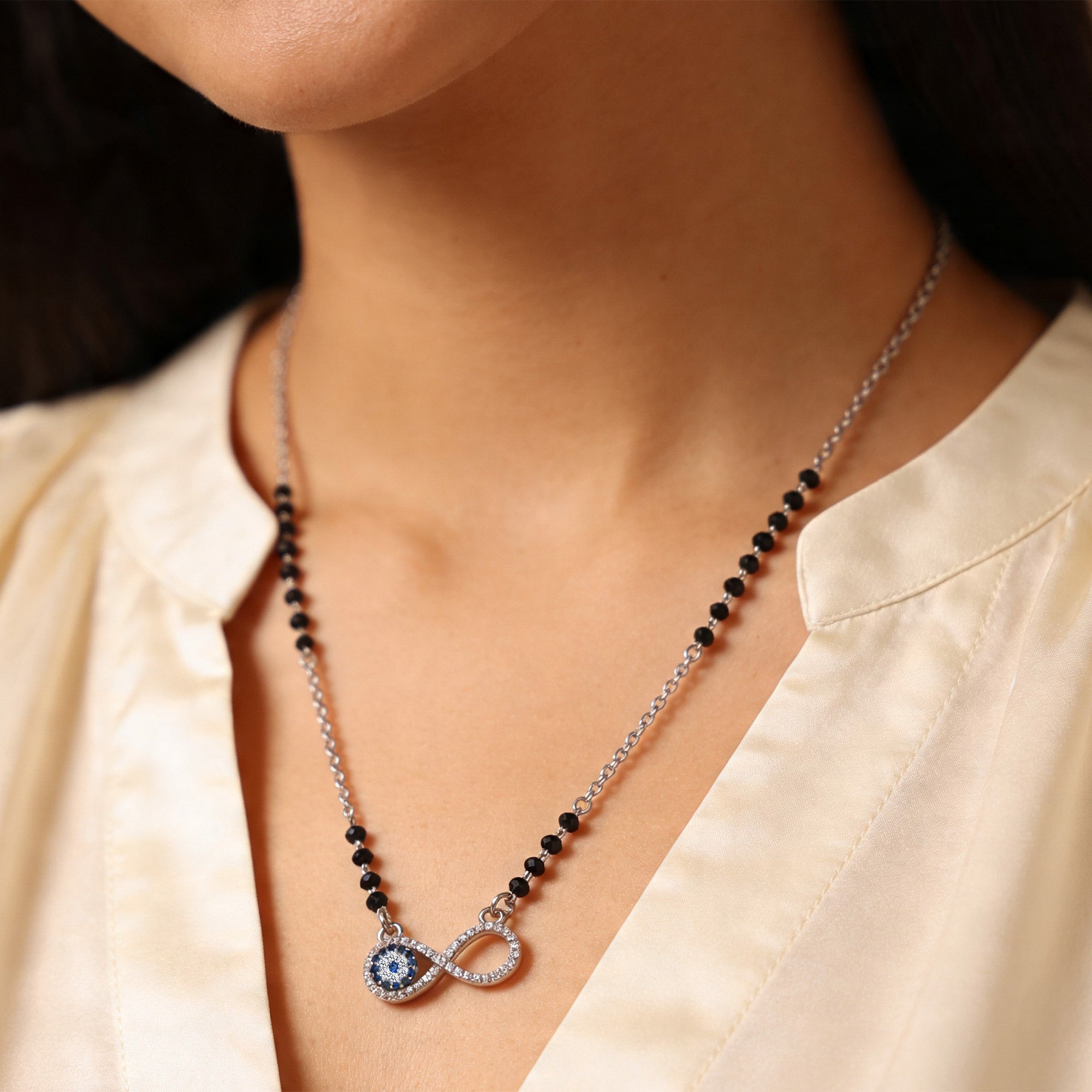 Infinity Evil Eye Zircon Mangalsutra