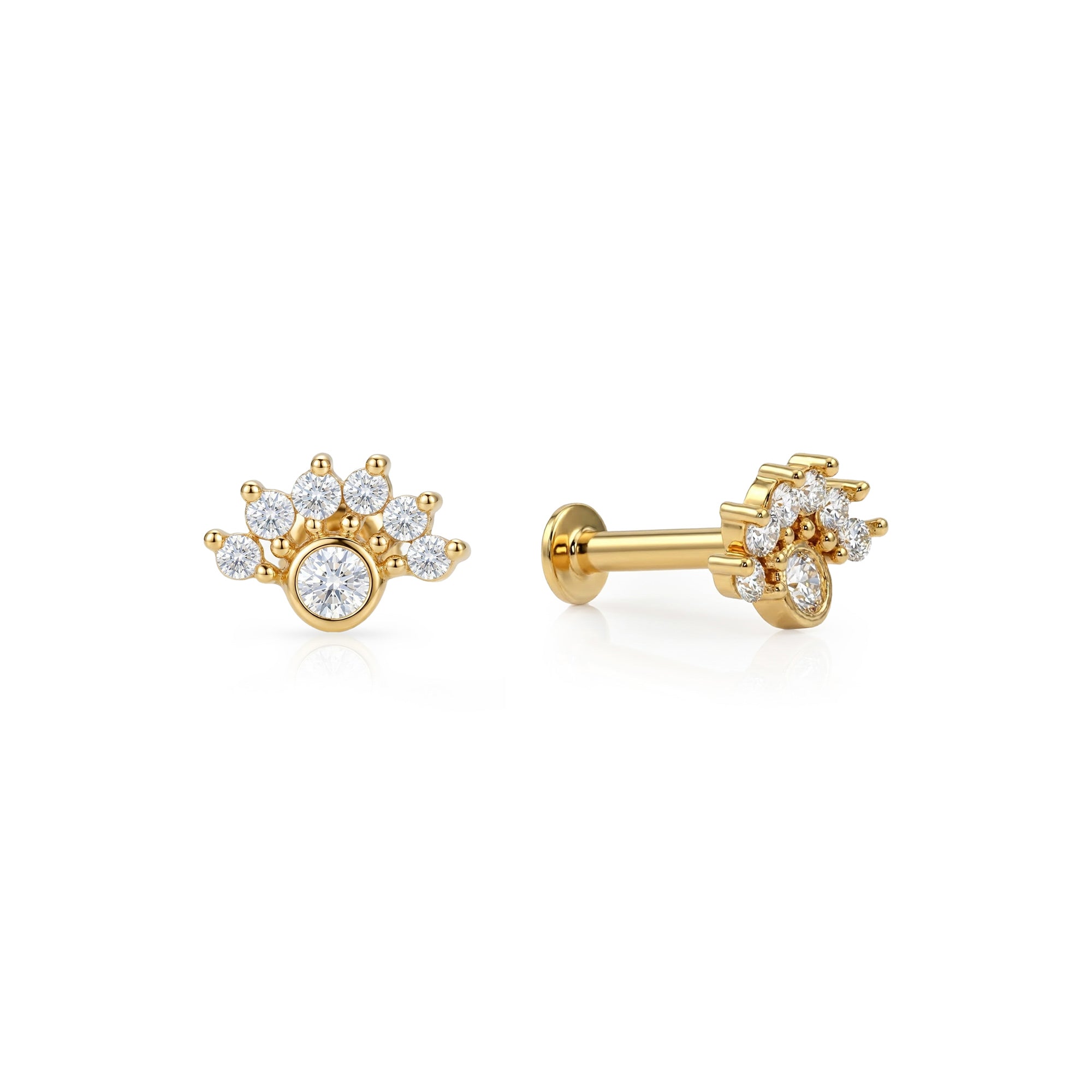 Mini Crown CZ Nose Pin