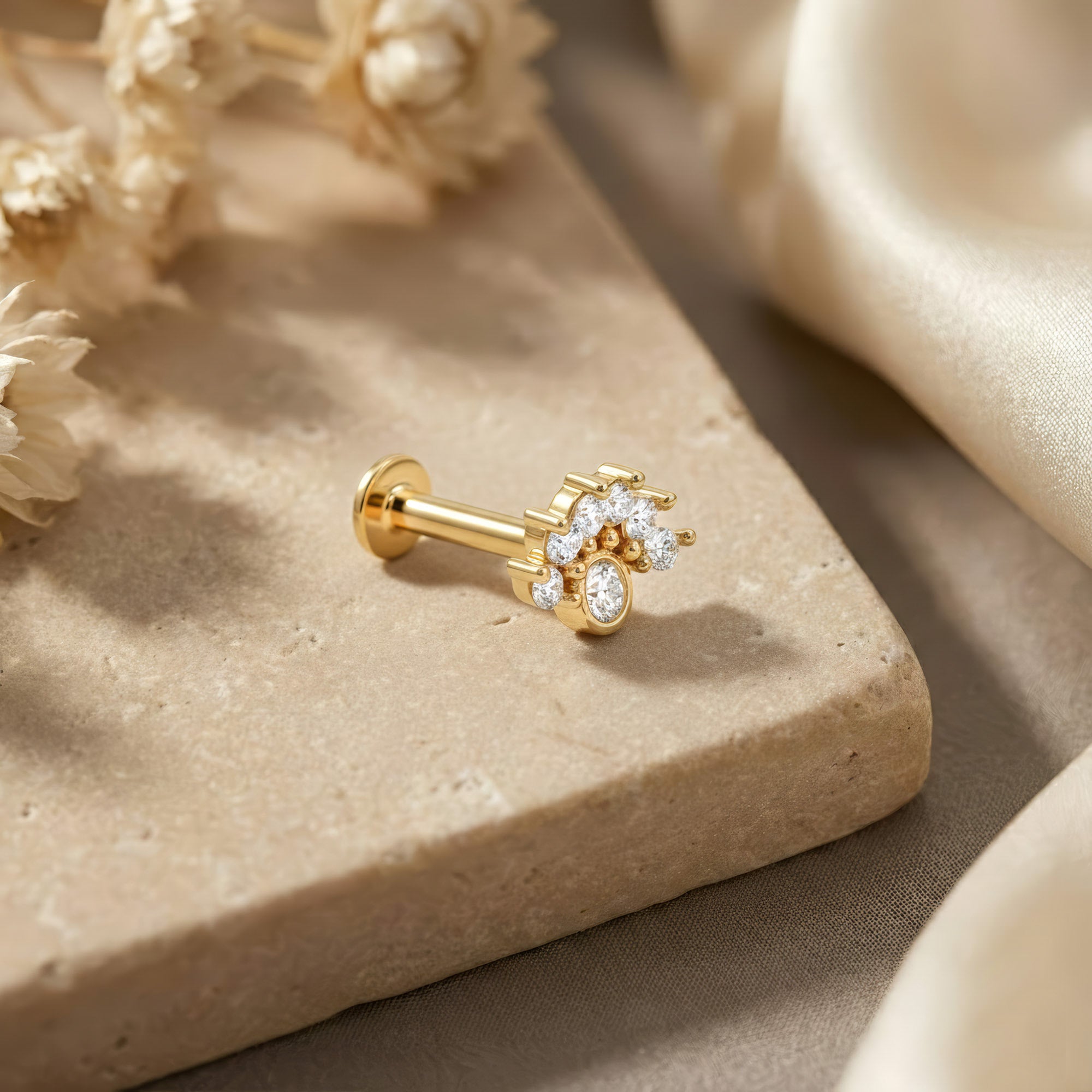 Mini Crown CZ Nose Pin