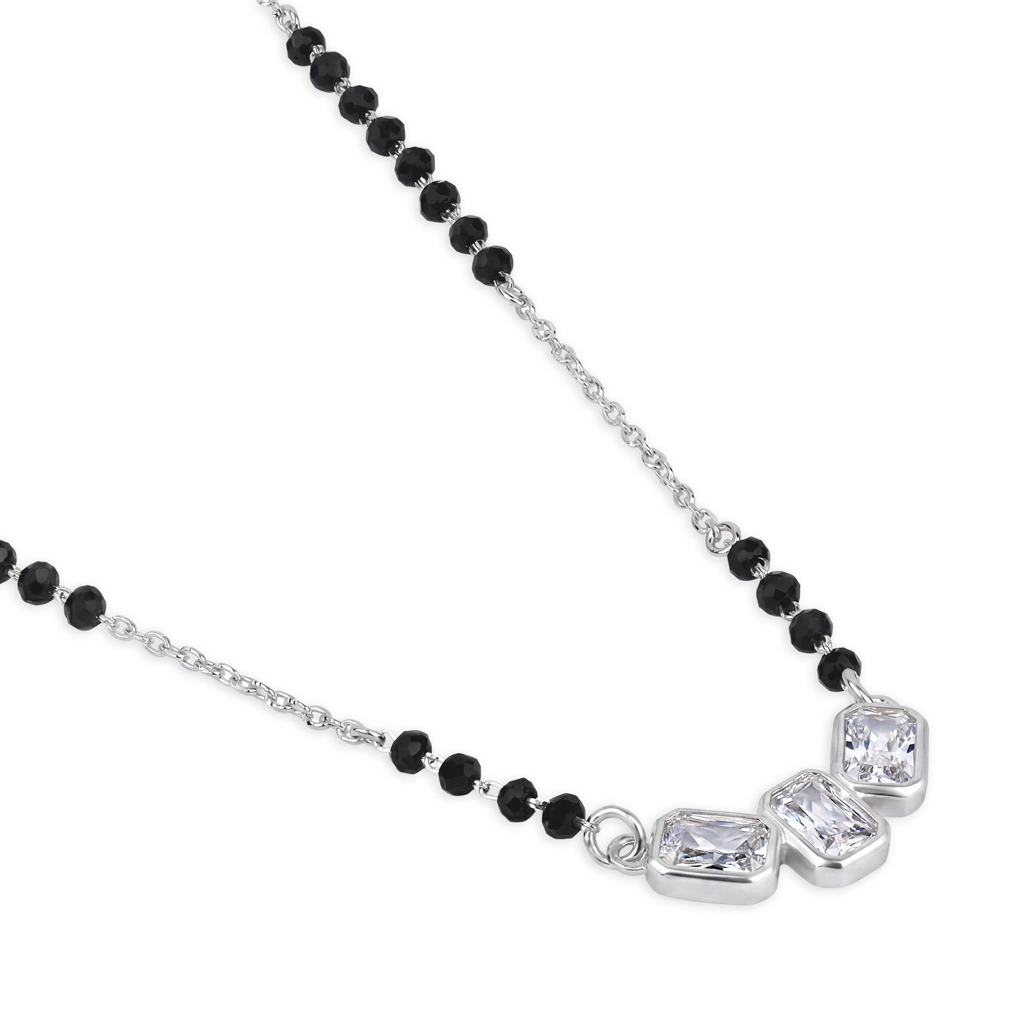 Triple Baguette Zircon Mangalsutra