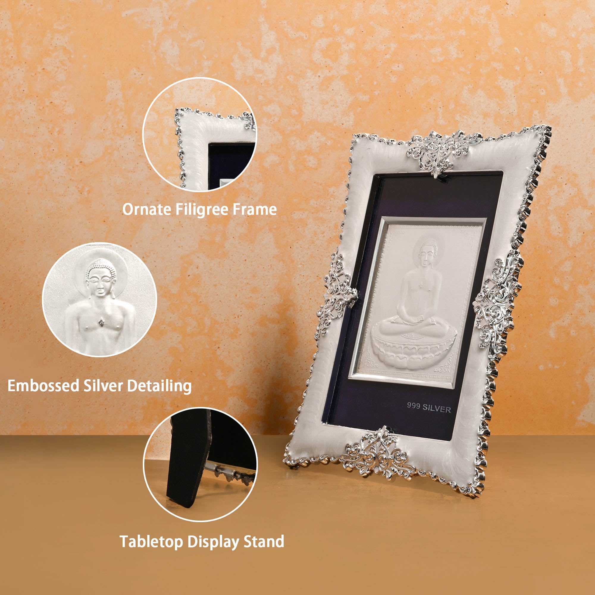 999 Silver Mahavir Swami Frame
