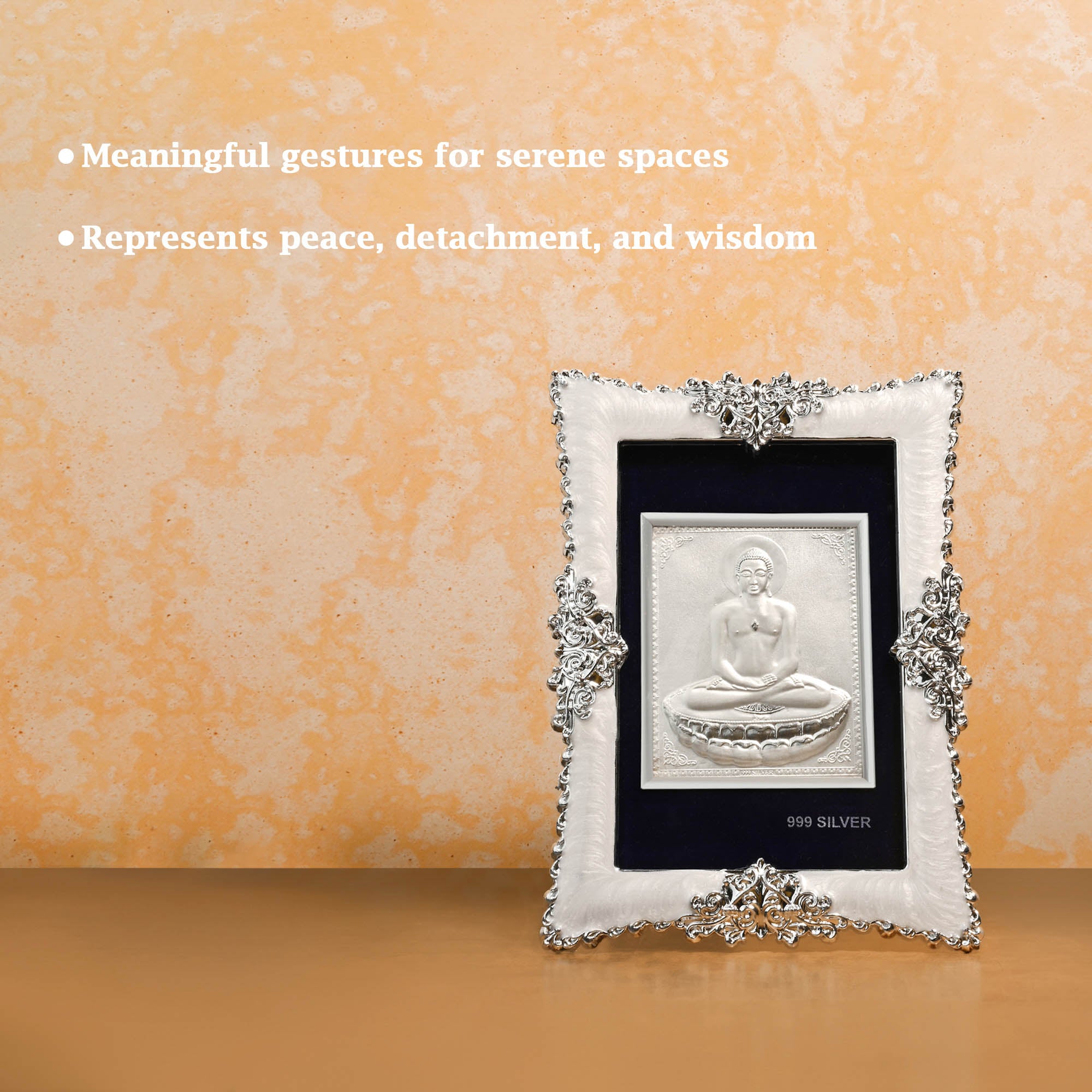999 Silver Mahavir Swami Frame