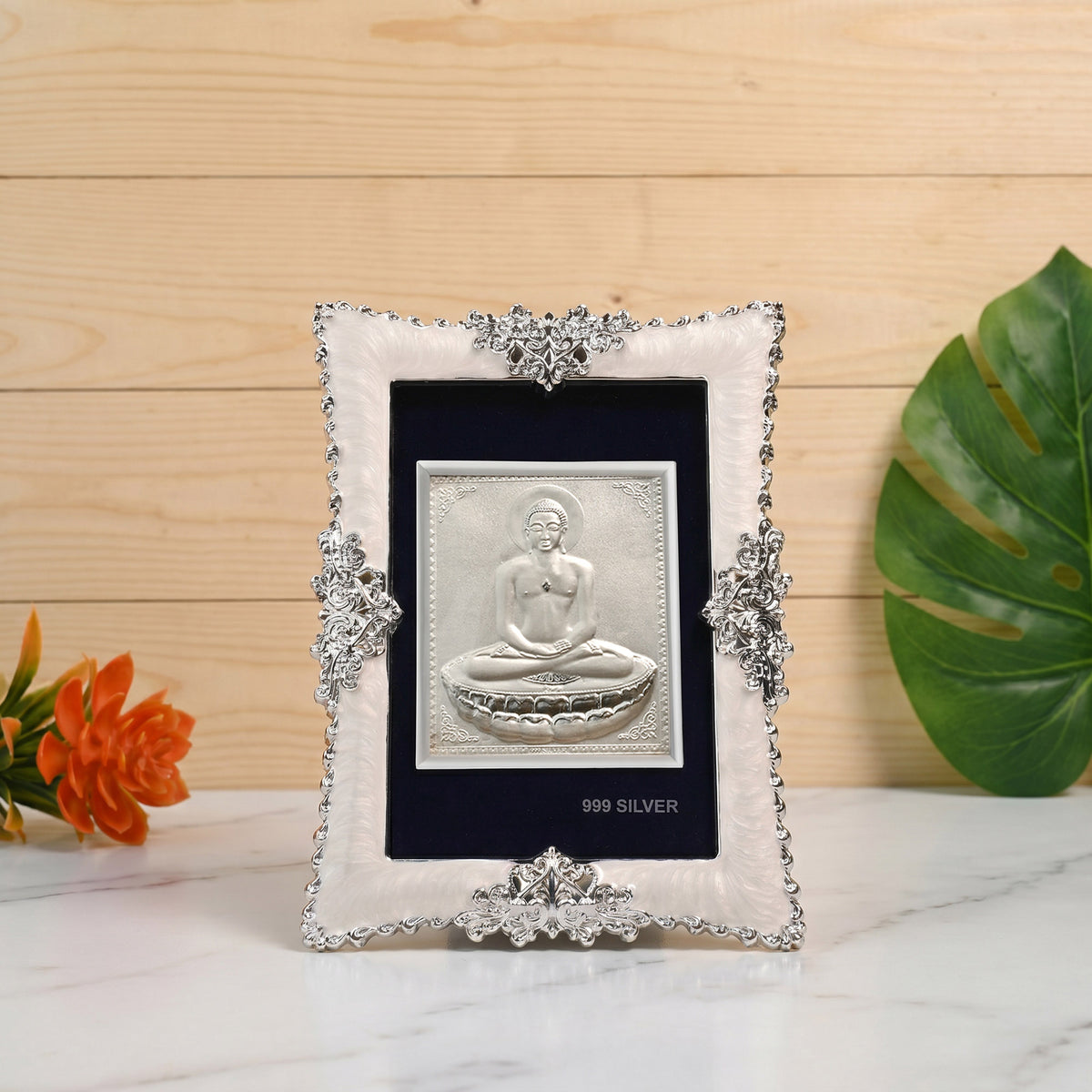 999 Silver Mahavir Swami Frame