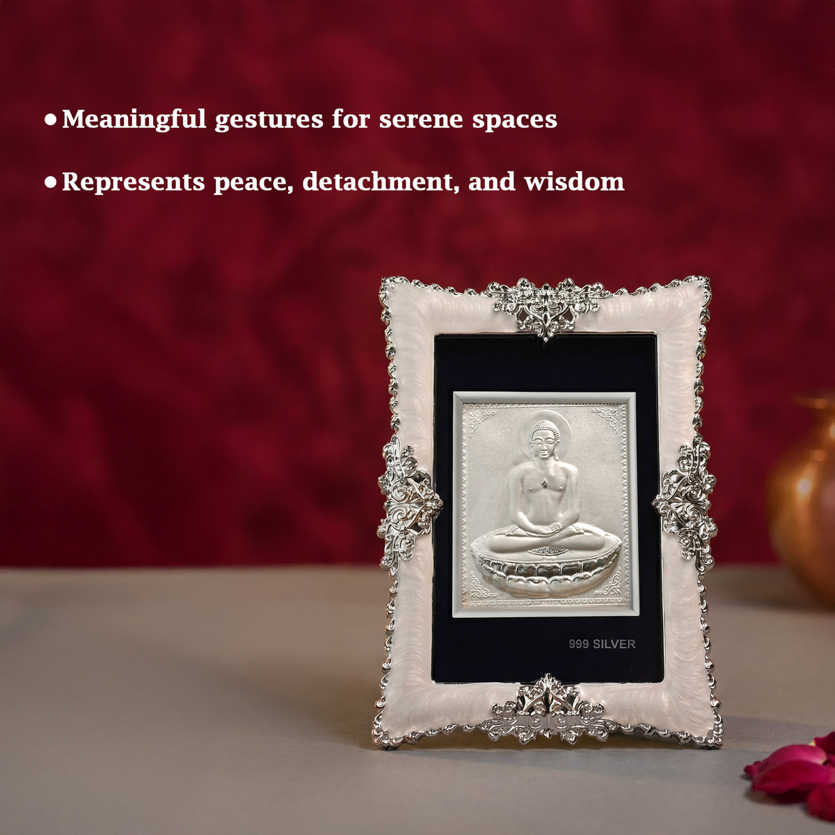999 Silver Mahavir Swami Frame