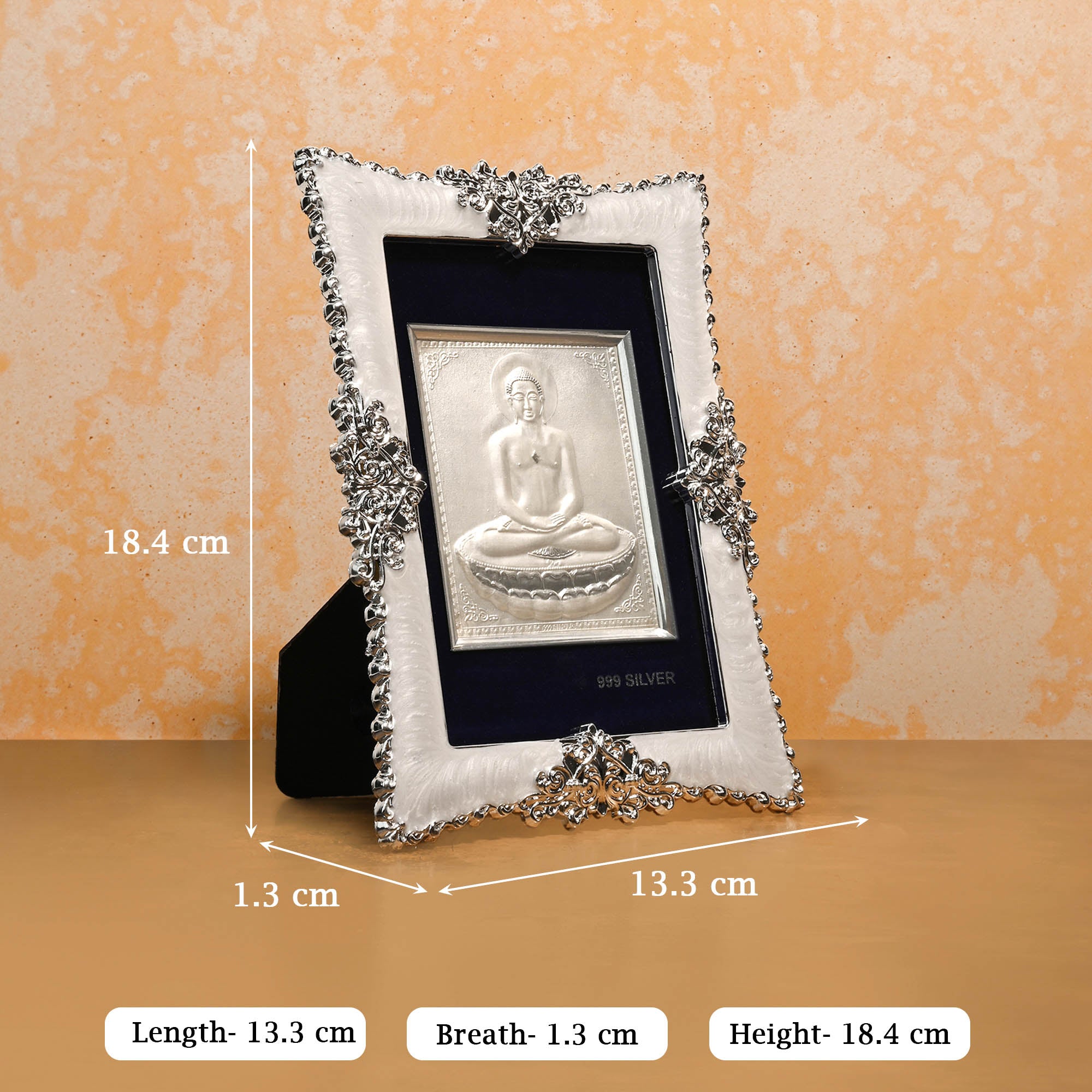 999 Silver Mahavir Swami Frame