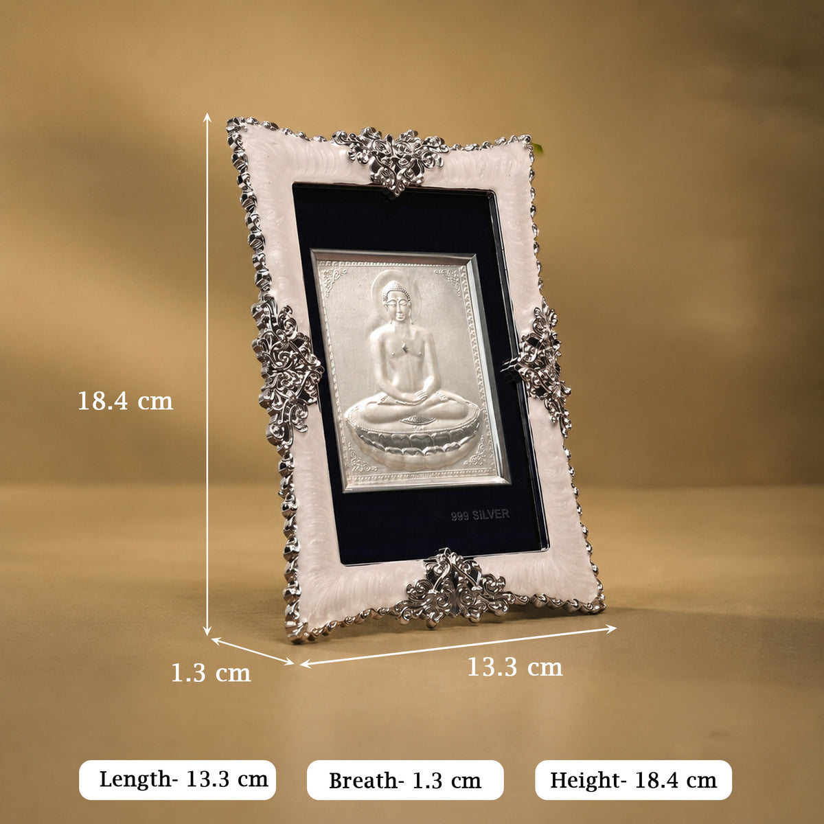 999 Silver Mahavir Swami Frame
