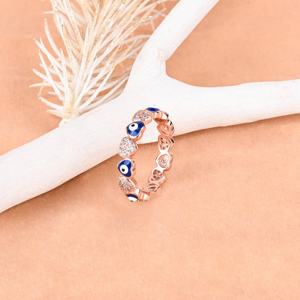 Evil Eye Heart Ring