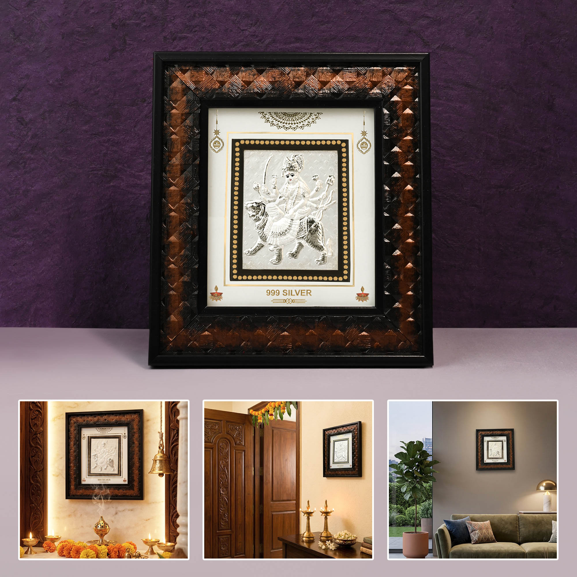 999 Silver Ambe Mata Frame