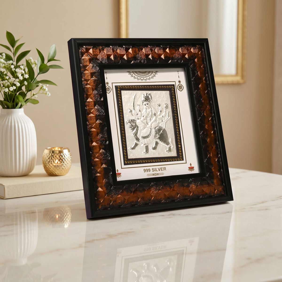 999 Silver Ambe Mata Frame
