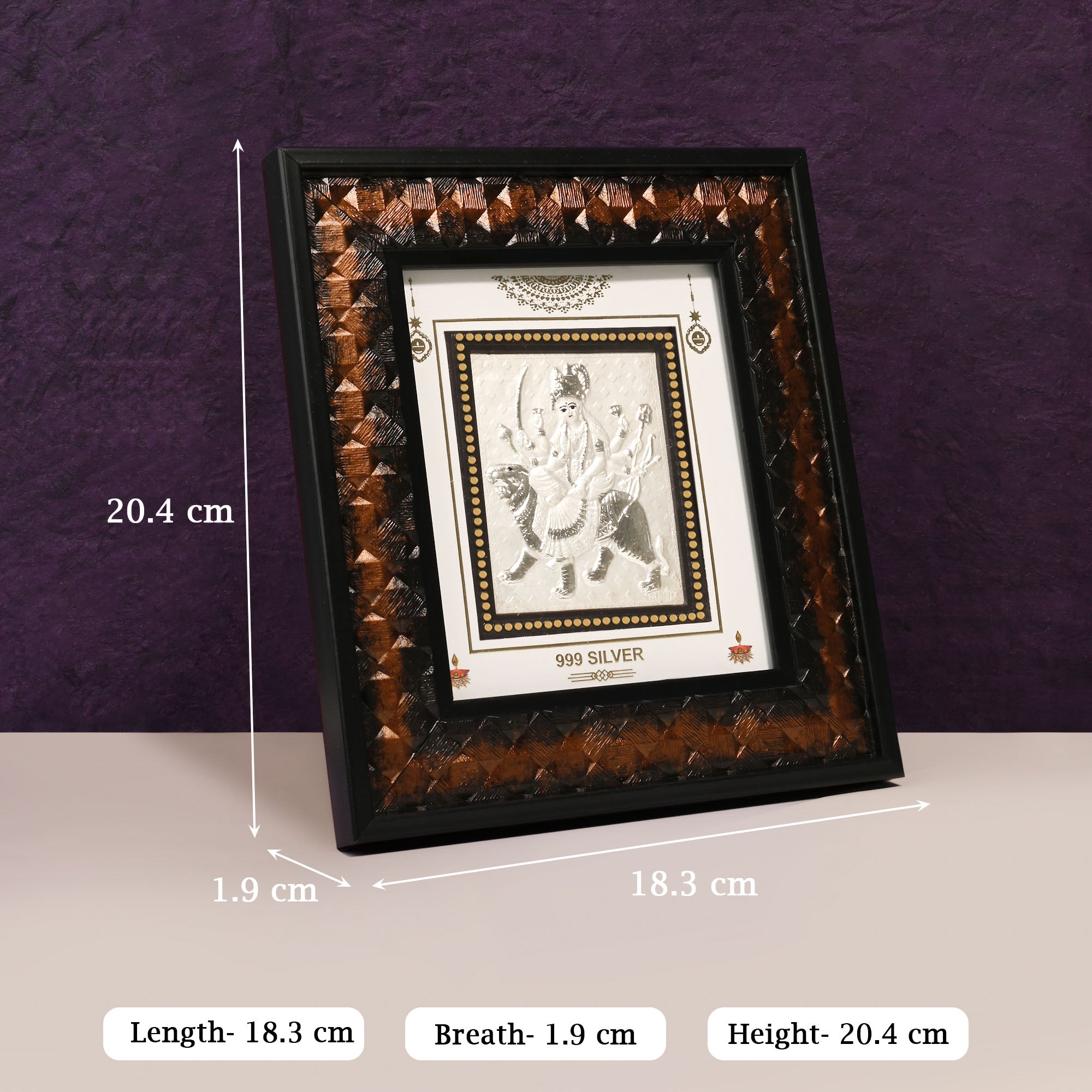 999 Silver Ambe Mata Frame