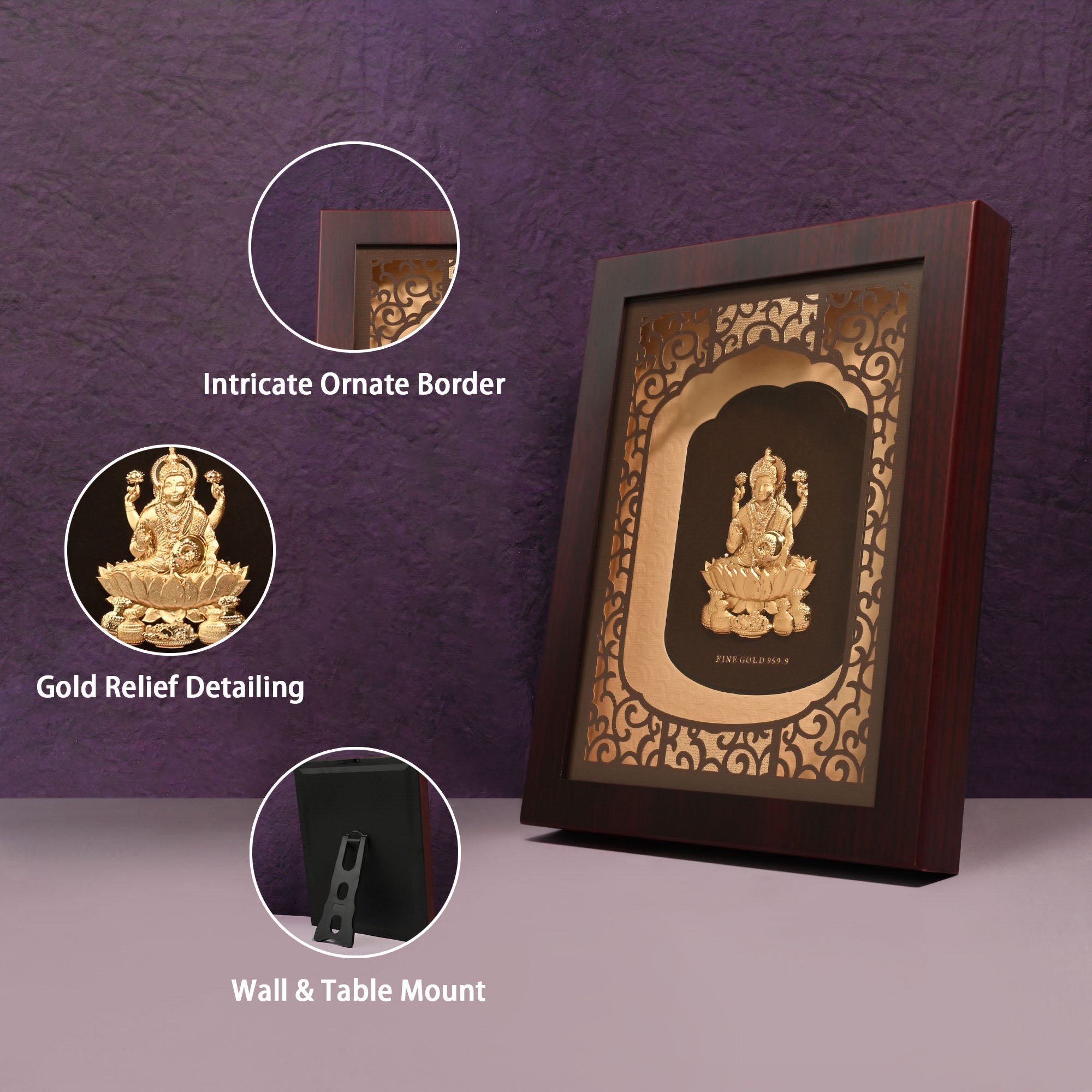 24k Gold Foil Lakshmi Frame