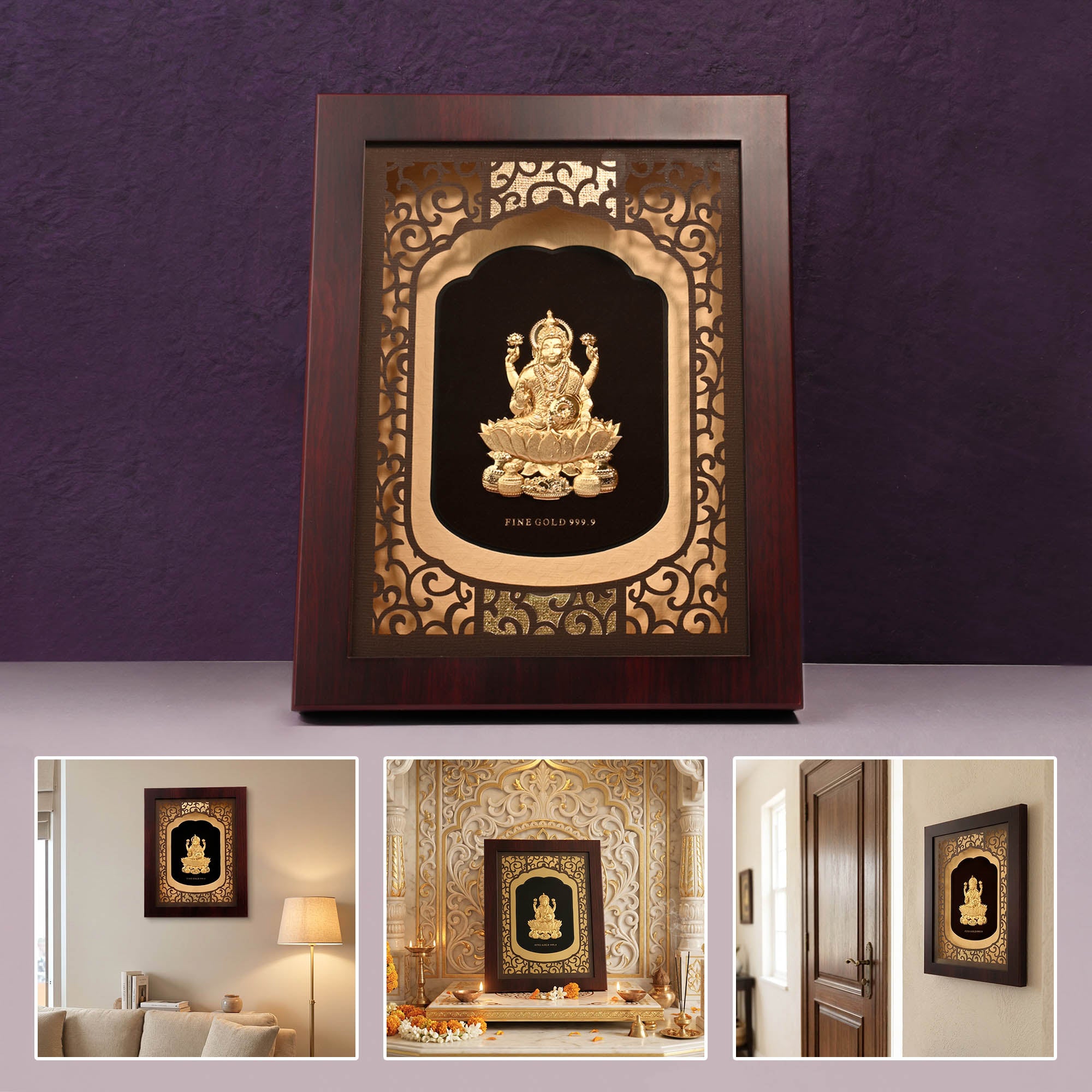24k Gold Foil Lakshmi Frame