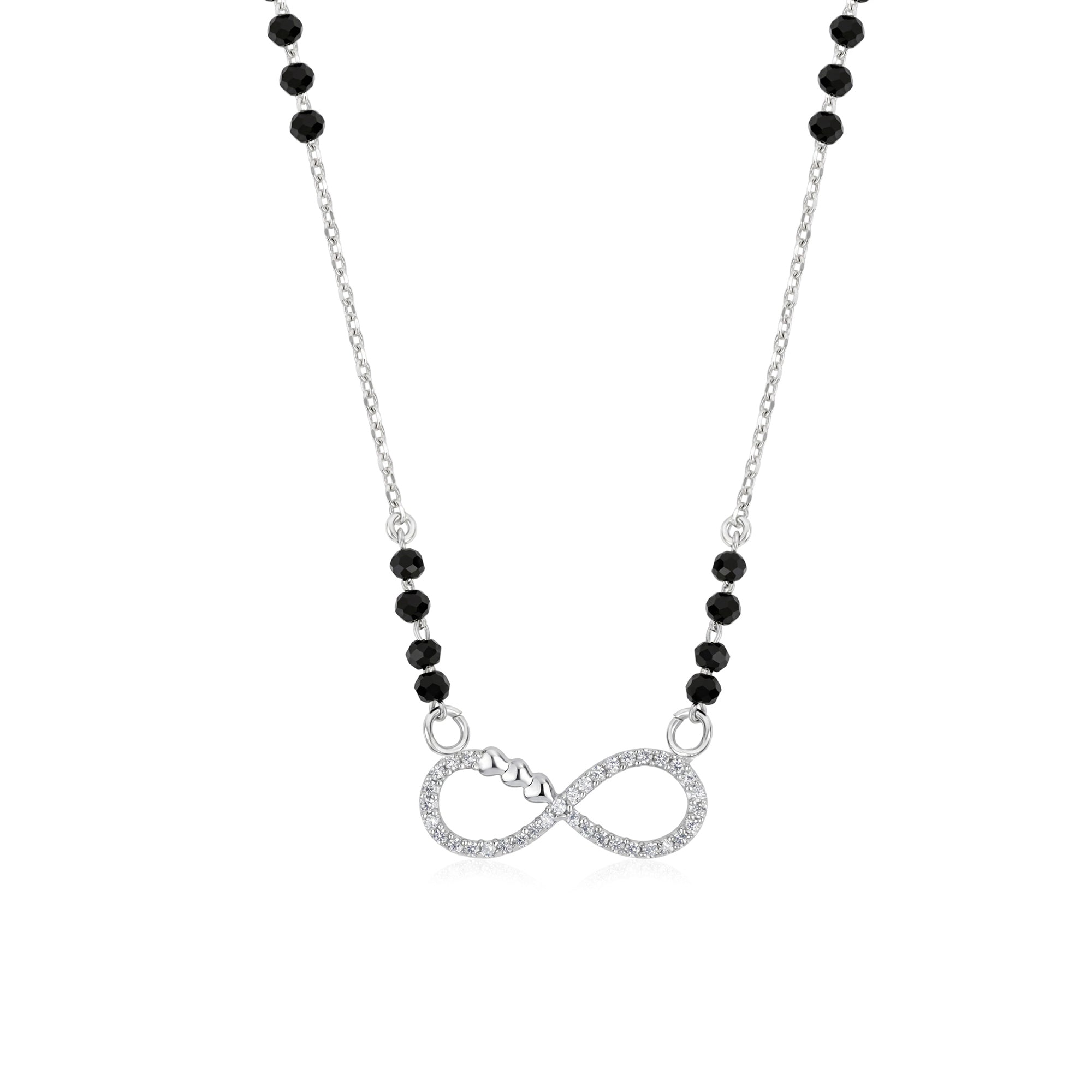 Intertwined Heart Infinity CZ Mangalsutra