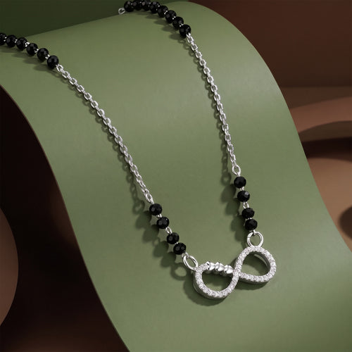 Intertwined Heart Infinity CZ Mangalsutra