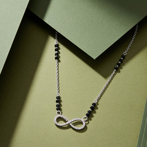 Intertwined Heart Infinity CZ Mangalsutra