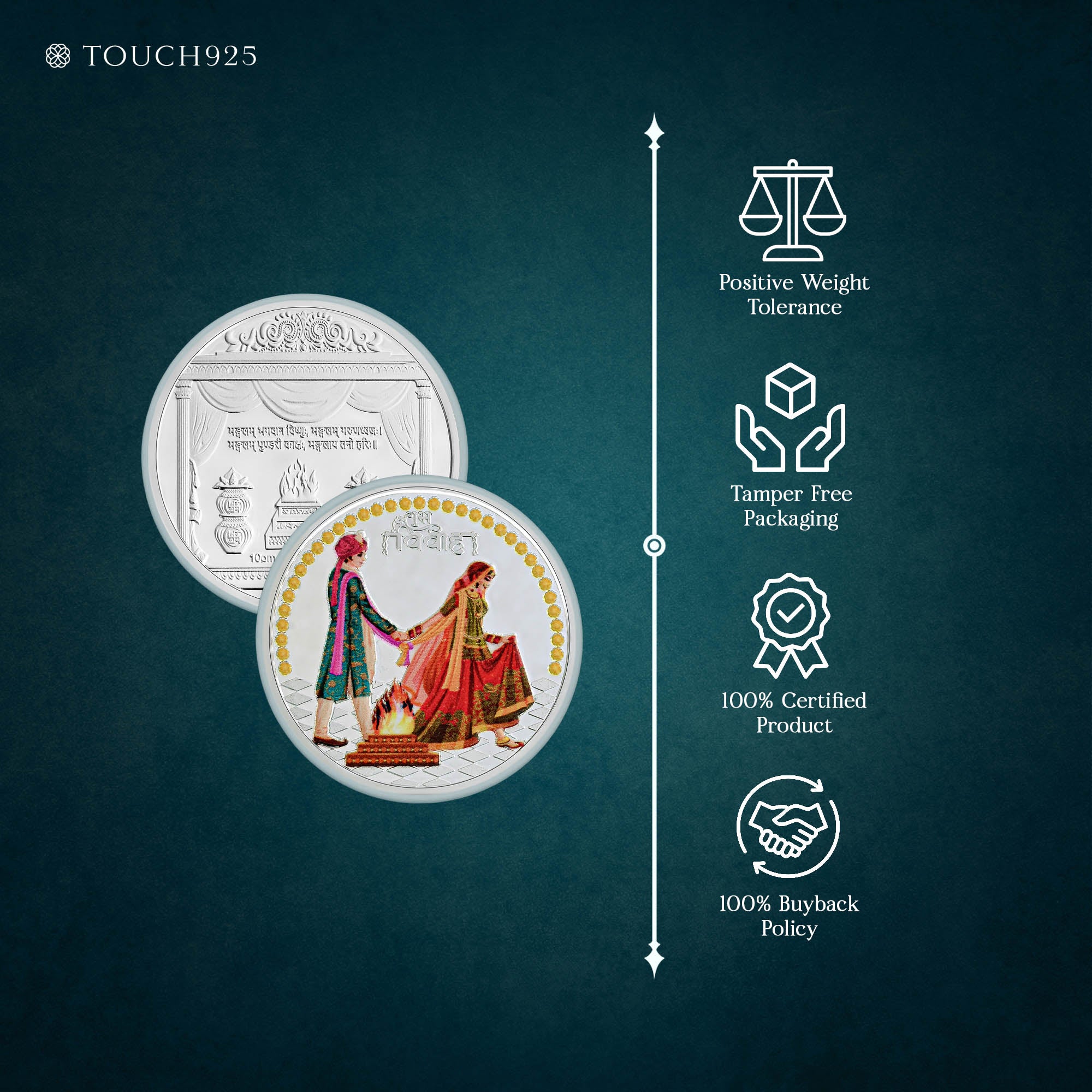 10g Shubh Vivah Pure 999 Silver Coin