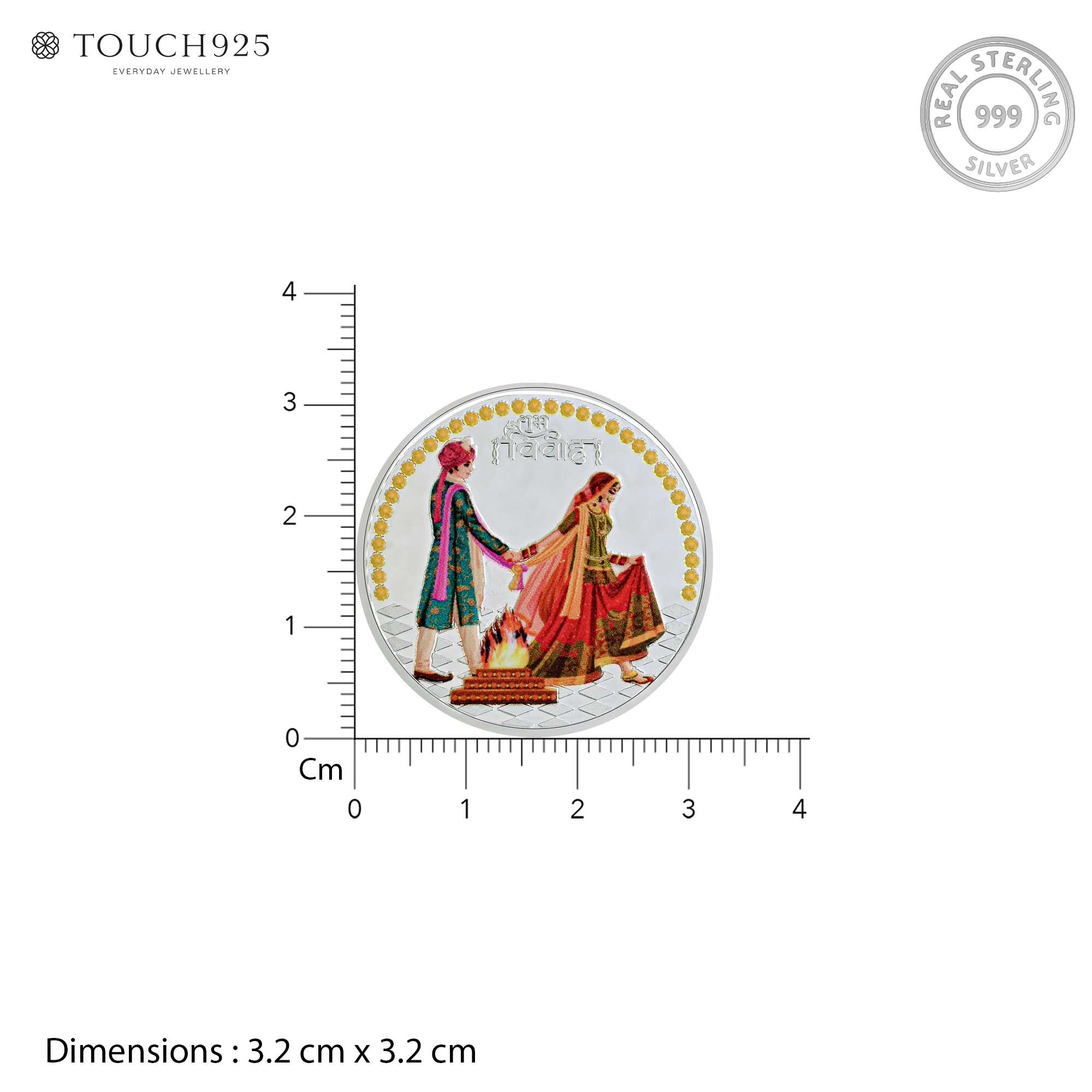Pure 999 Silver 10g Shubh Vivah Coin