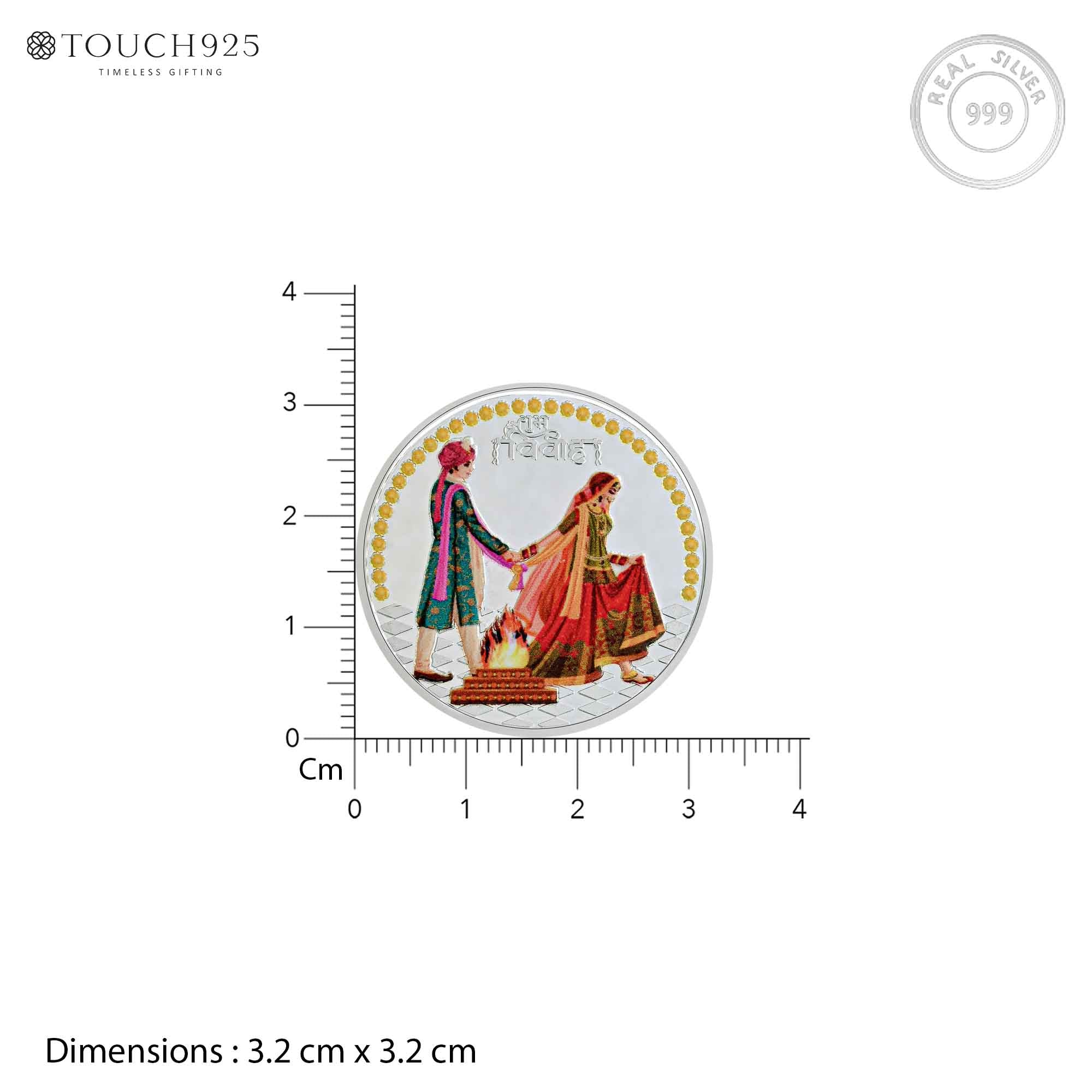 10g Shubh Vivah Pure 999 Silver Coin