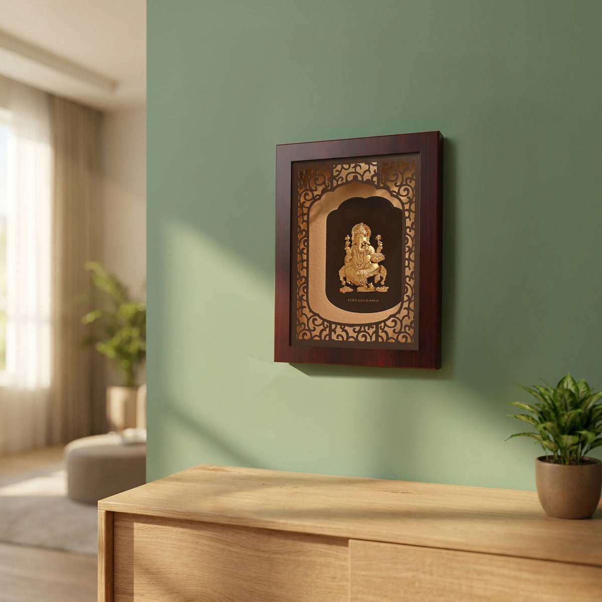 24k Gold Foil Ganesha Frame