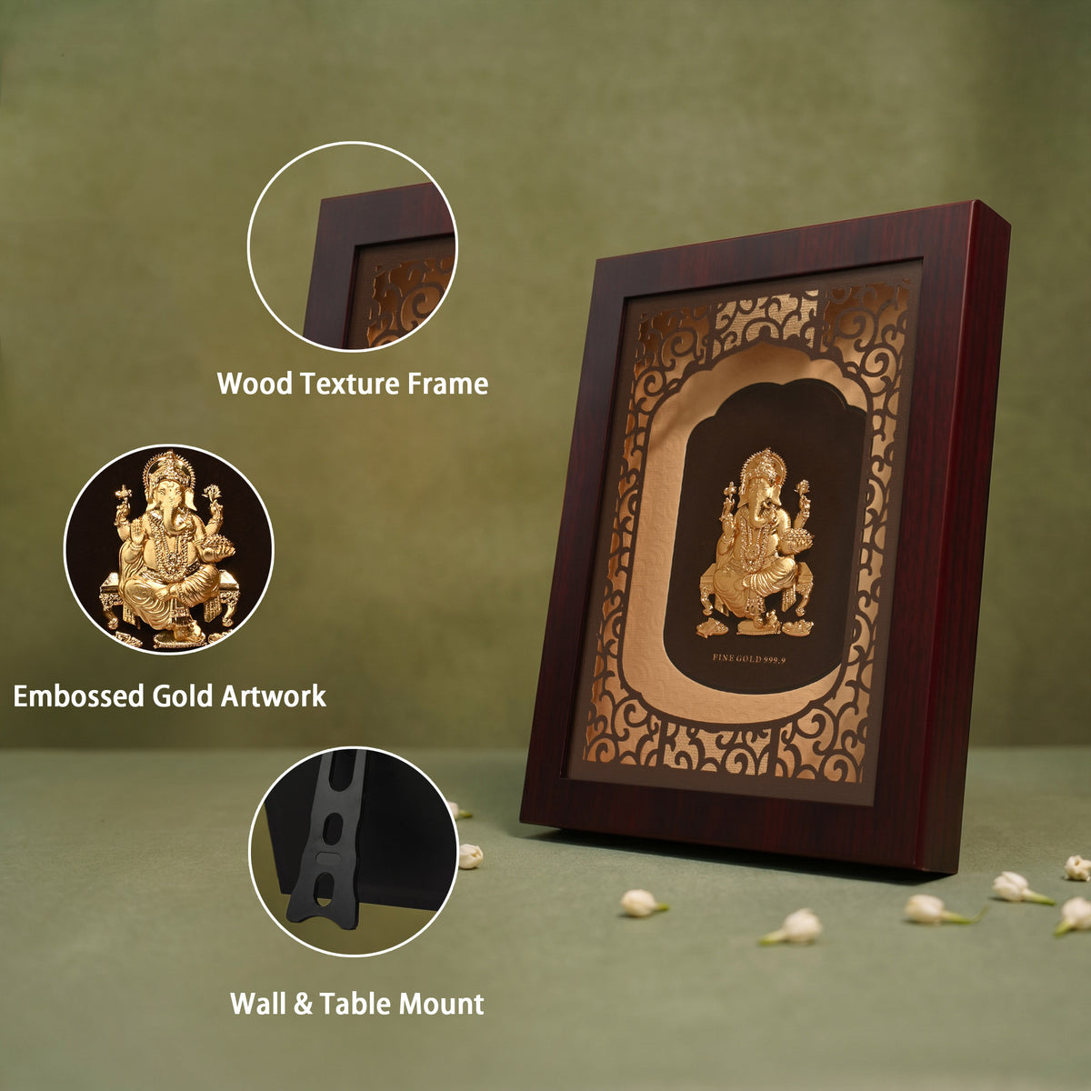 24k Gold Foil Ganesha Frame