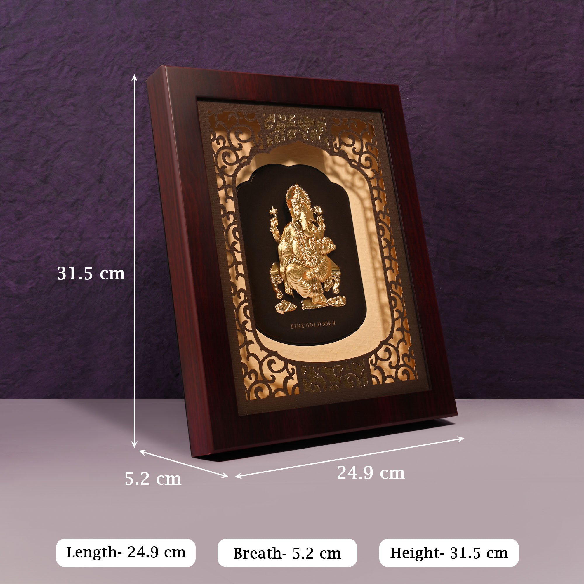24k Gold Foil Ganesha Frame