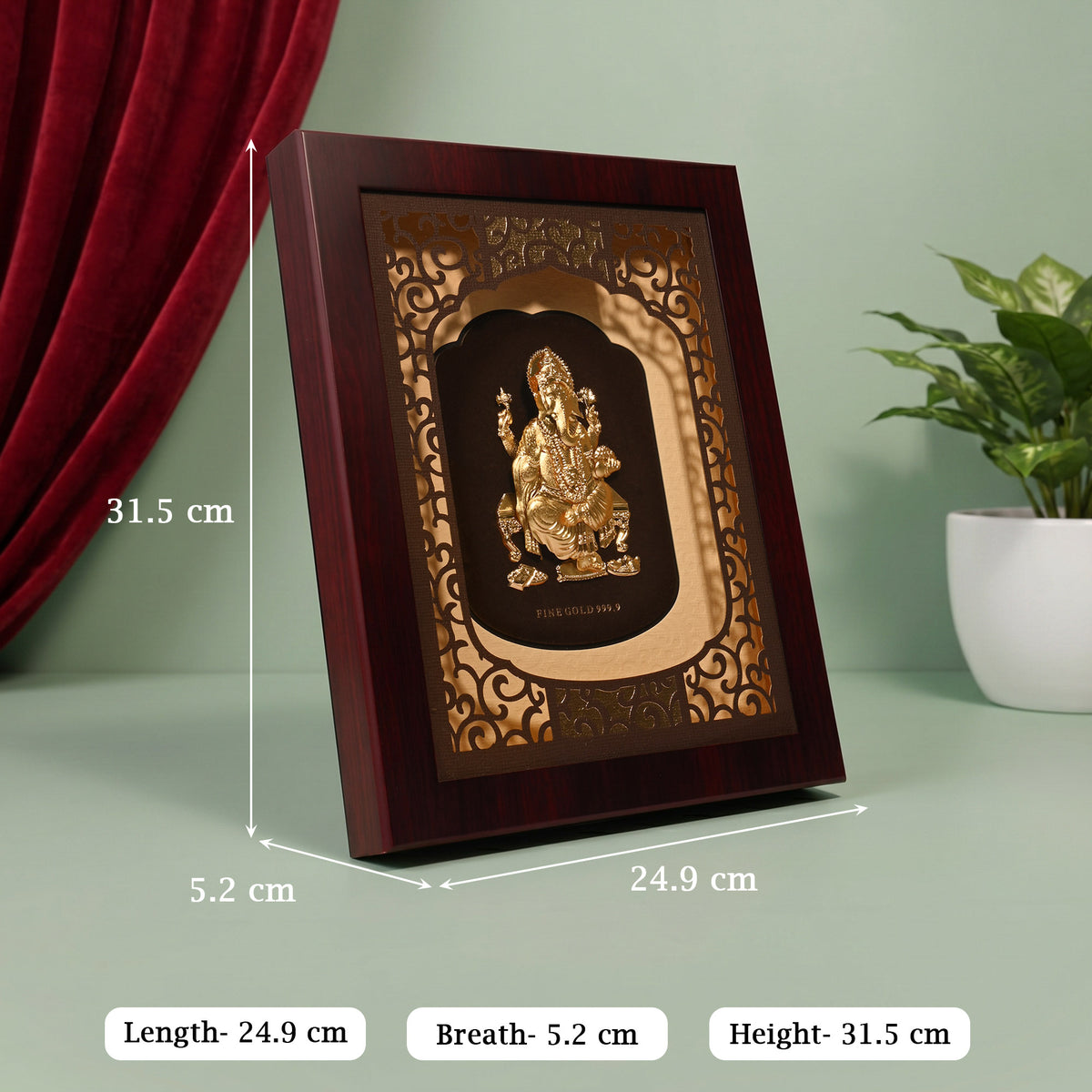 24k Gold Foil Ganesha Frame