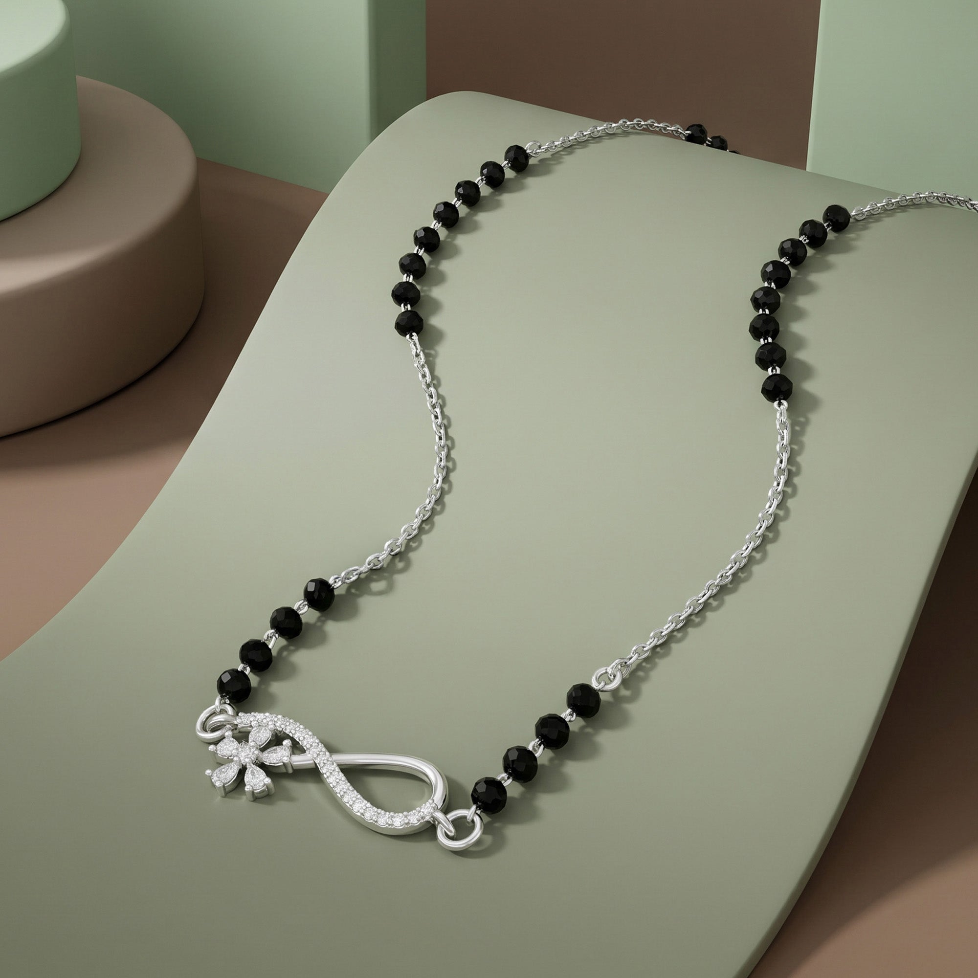 Floral Infinity CZ Mangalsutra