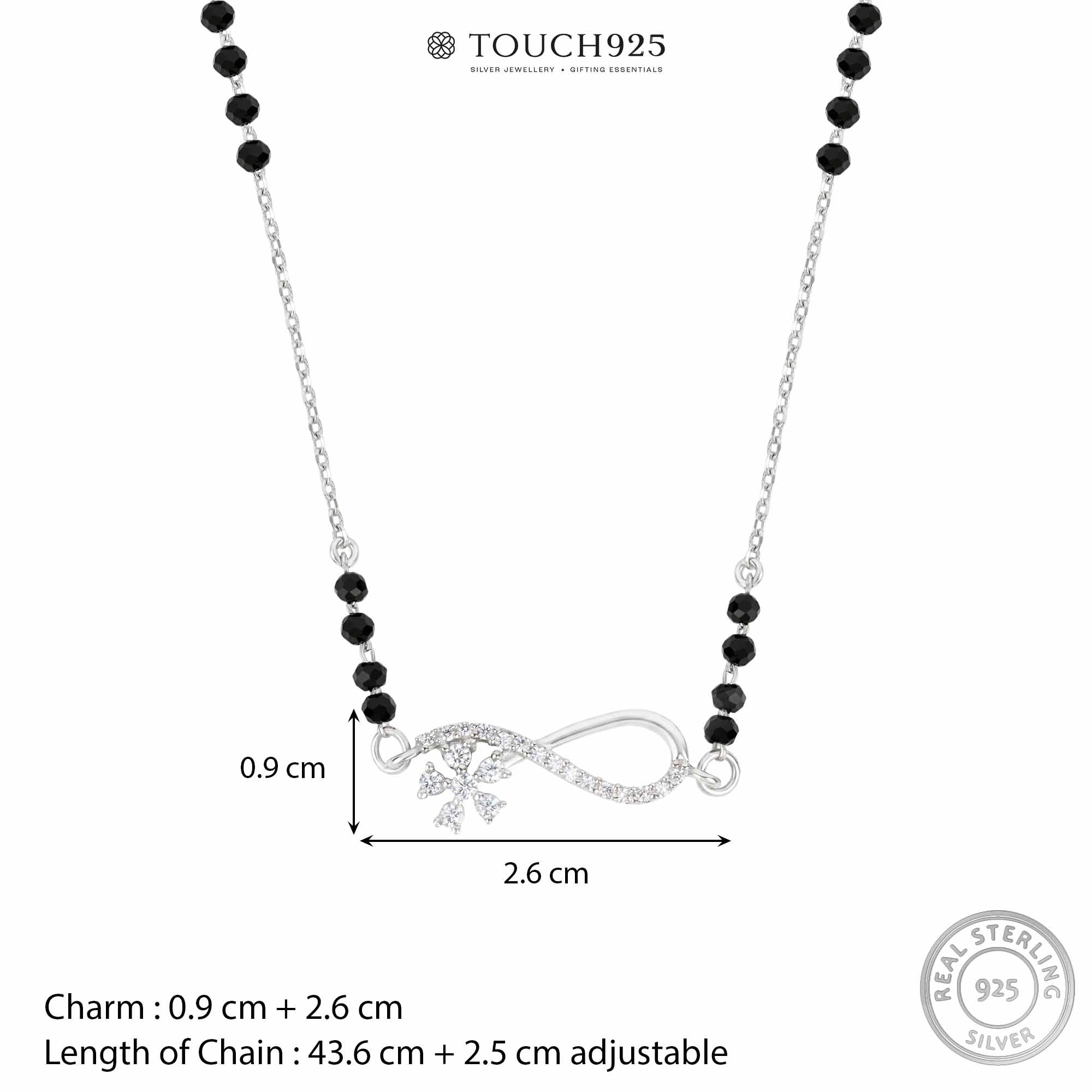 Floral Infinity CZ Mangalsutra