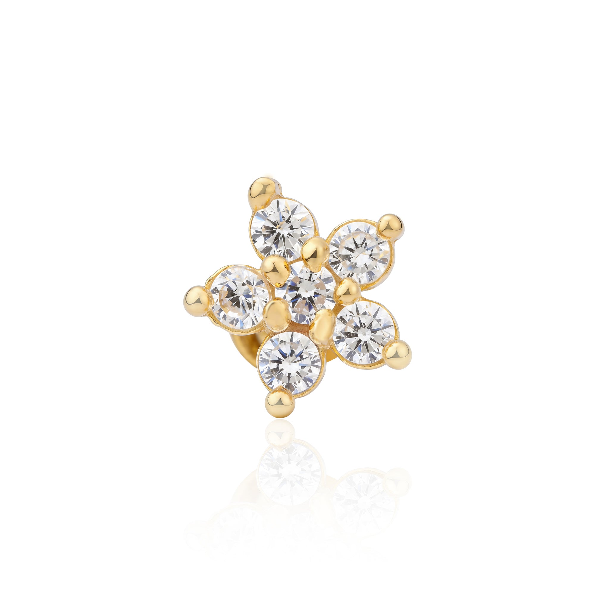 Radiant Floral Nose Pin
