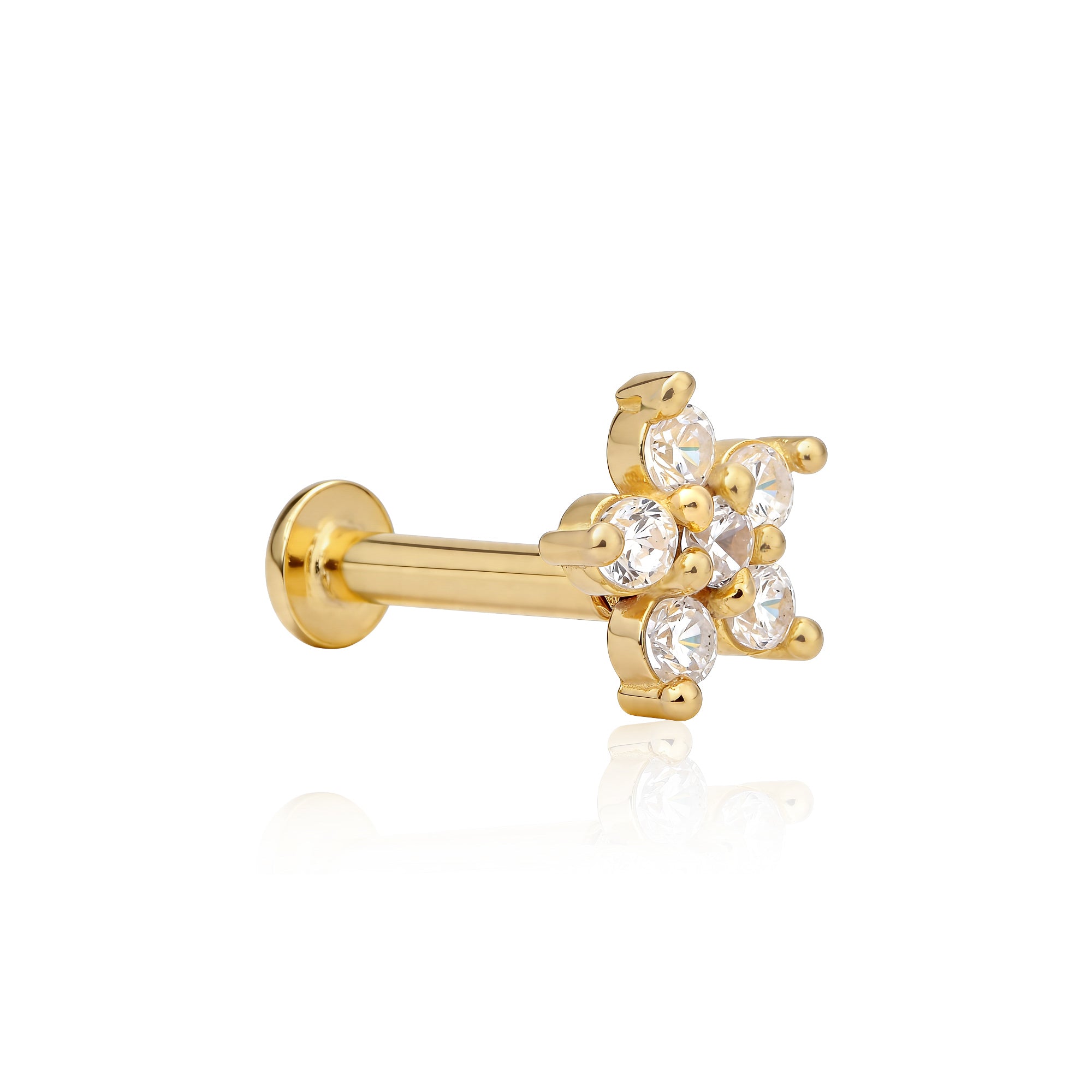 Radiant Floral Nose Pin