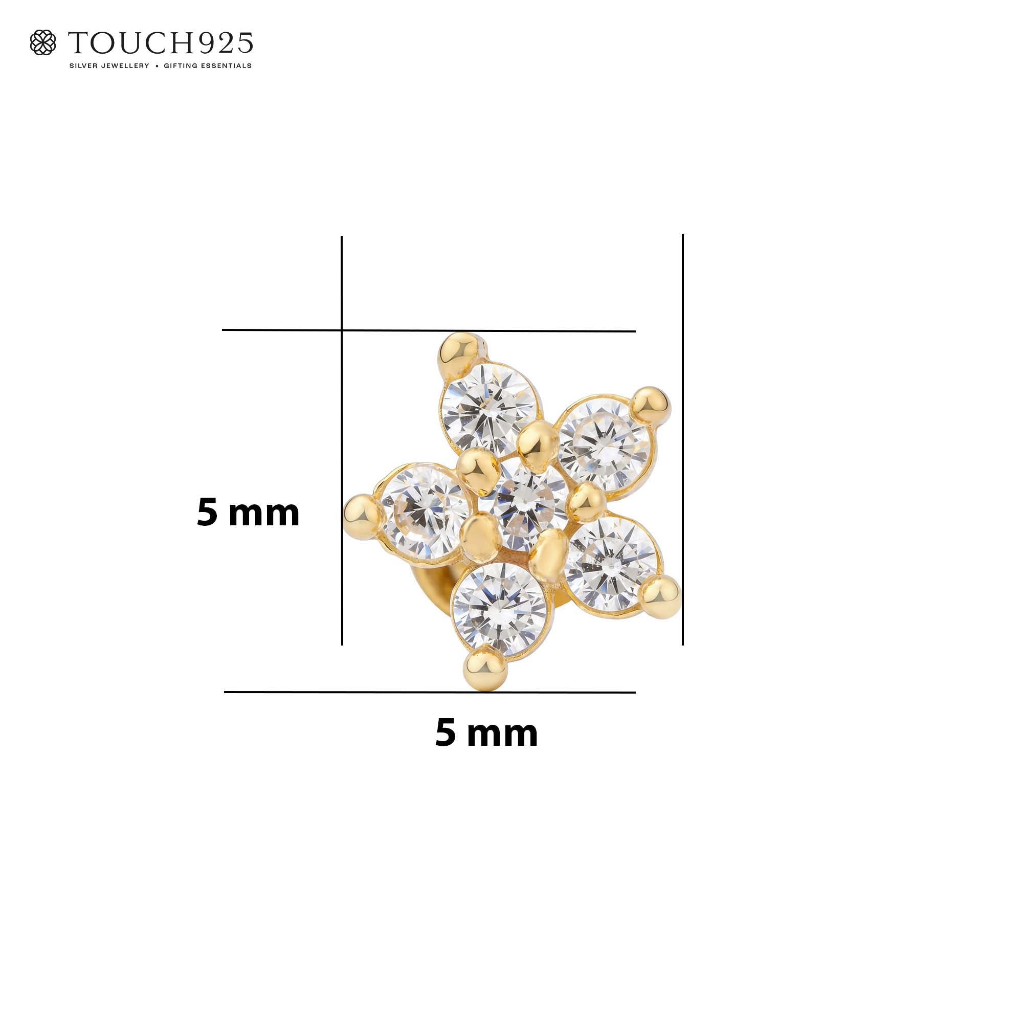 Radiant Floral Nose Pin