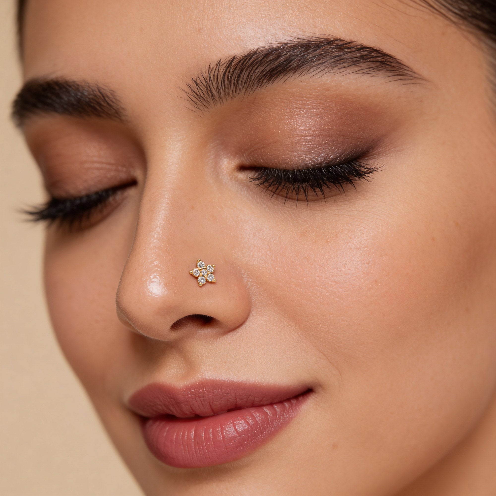 Radiant Floral Nose Pin