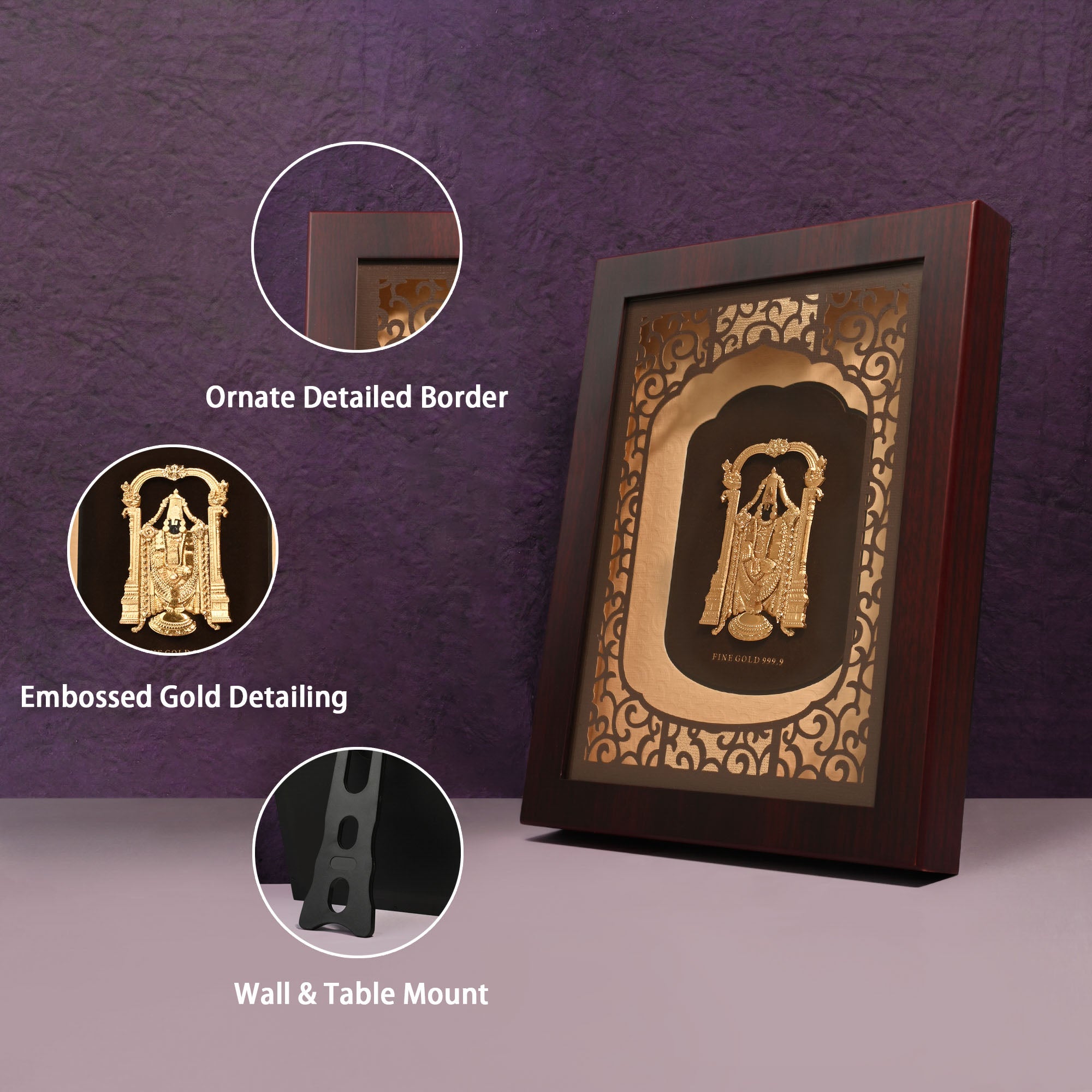 24k Gold Foil Balaji Frame