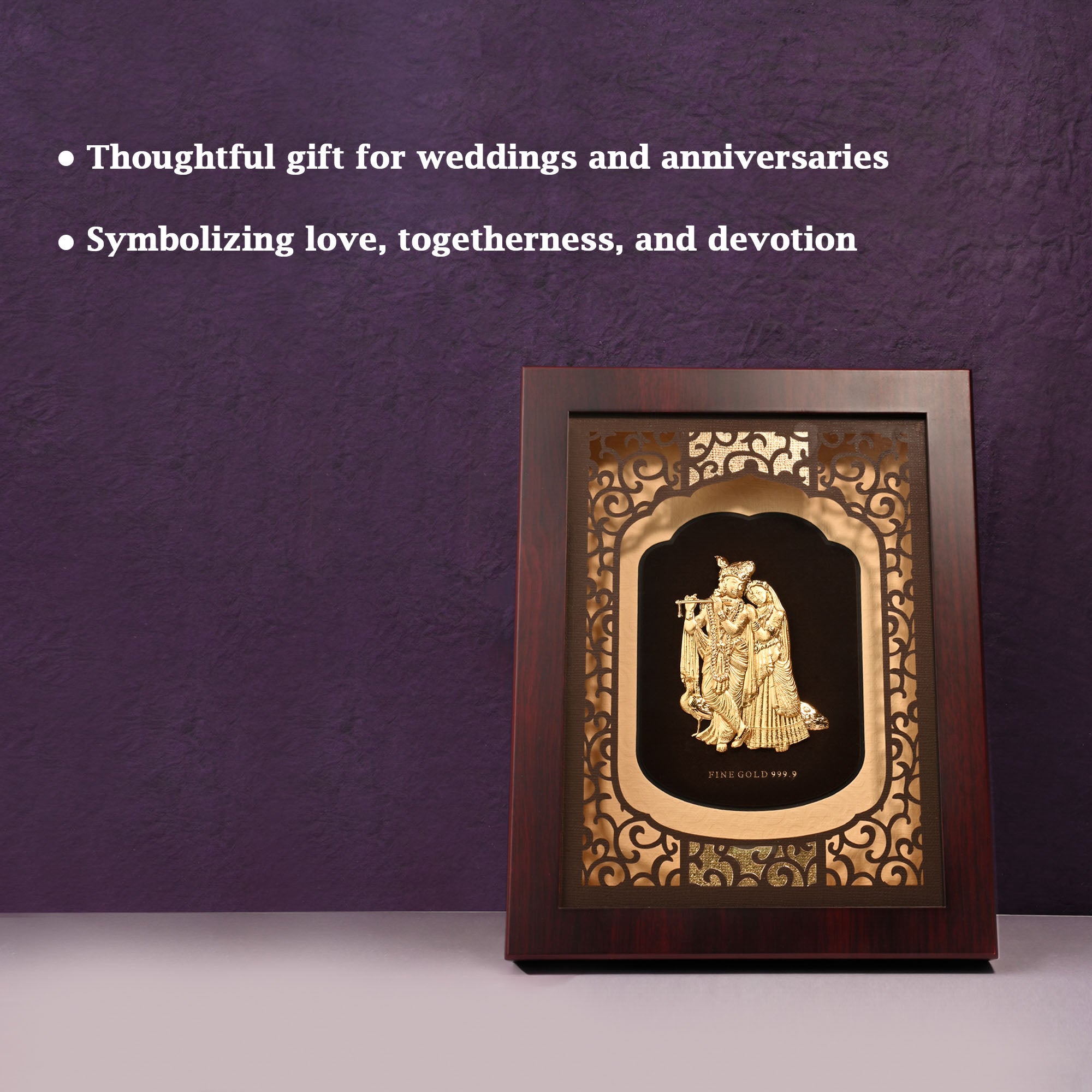 24k Gold Foil Radha Krishna Frame