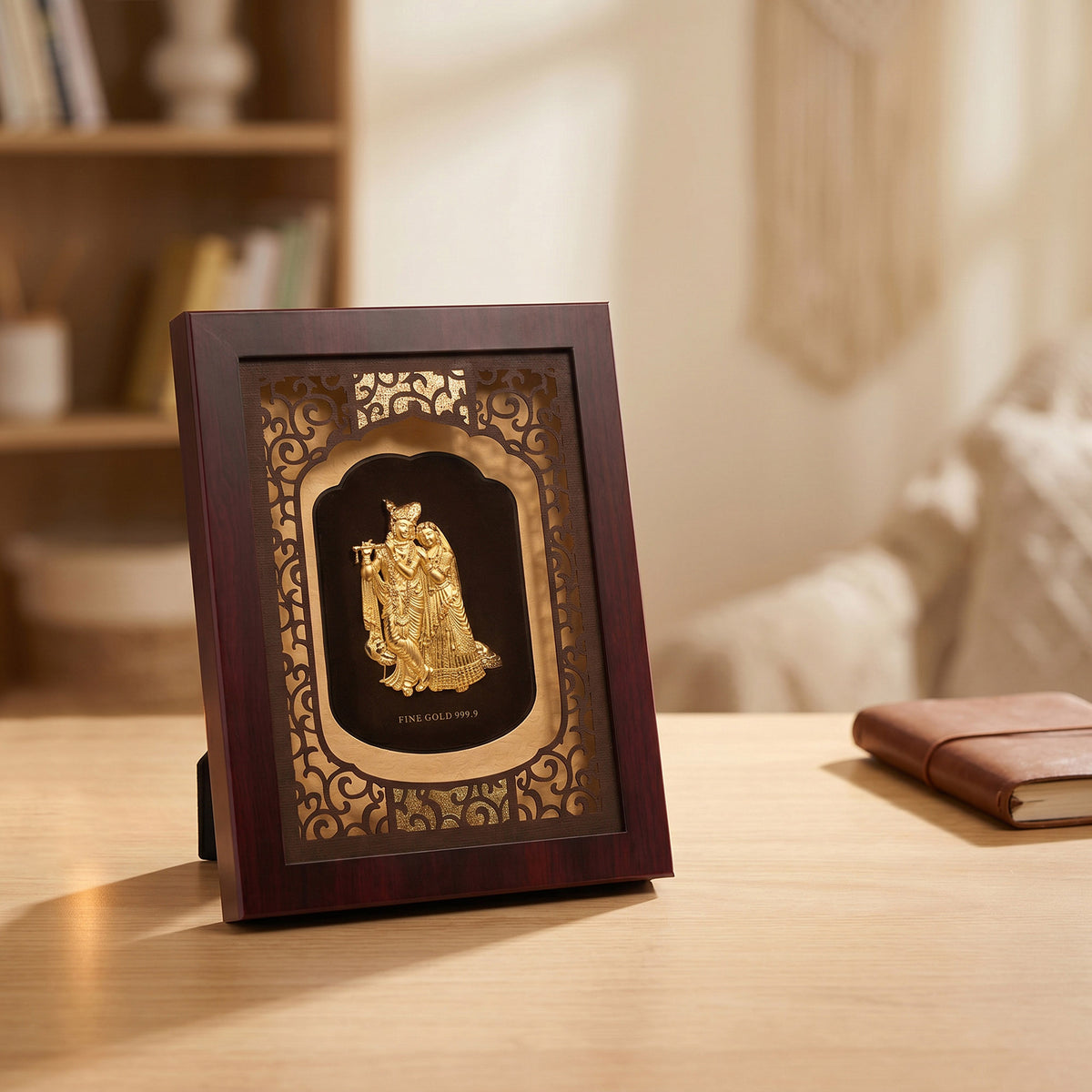 24k Gold Foil Radha Krishna Frame