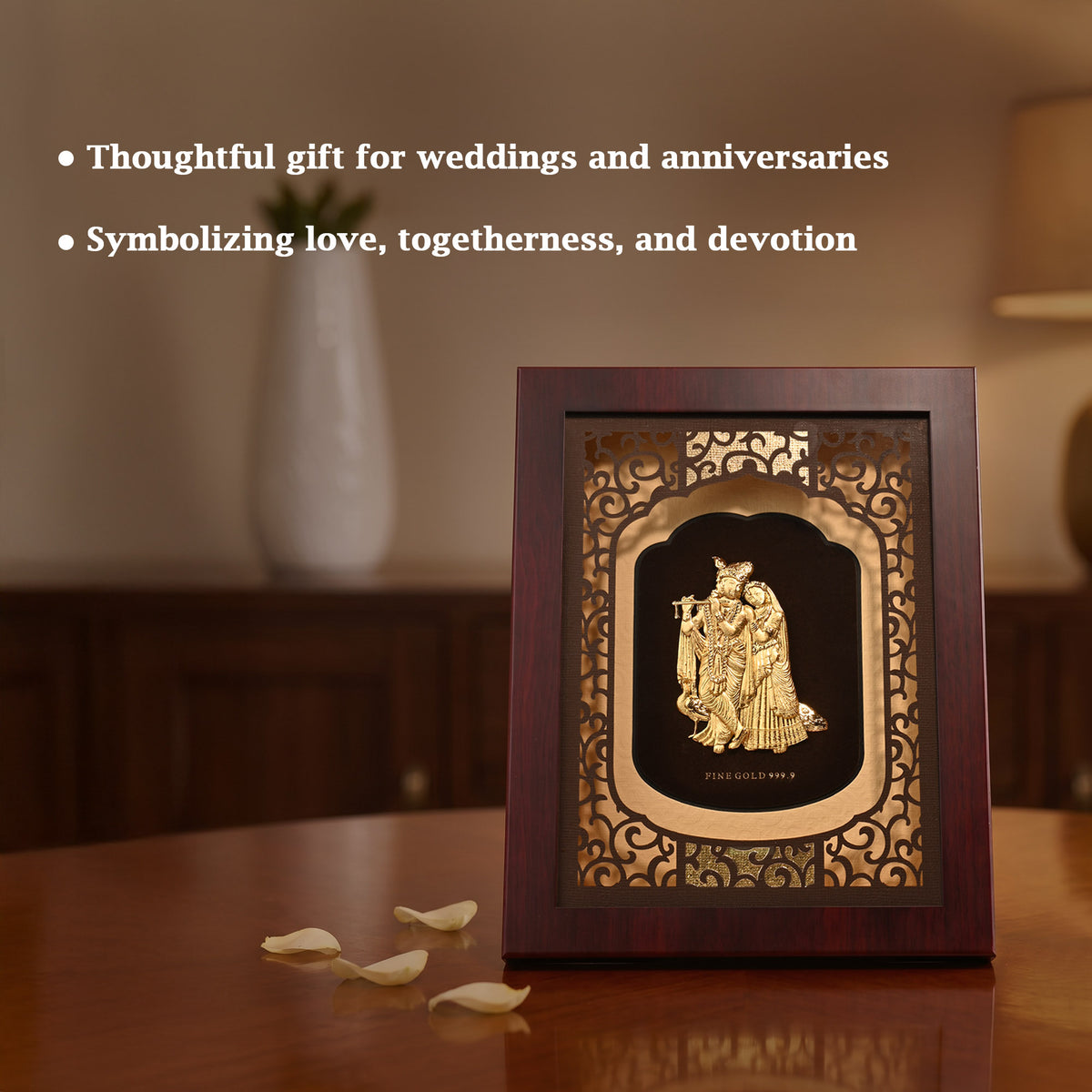 24k Gold Foil Radha Krishna Frame