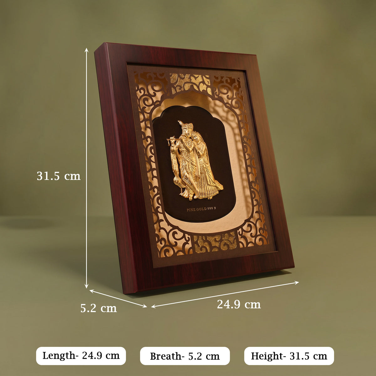 24k Gold Foil Radha Krishna Frame