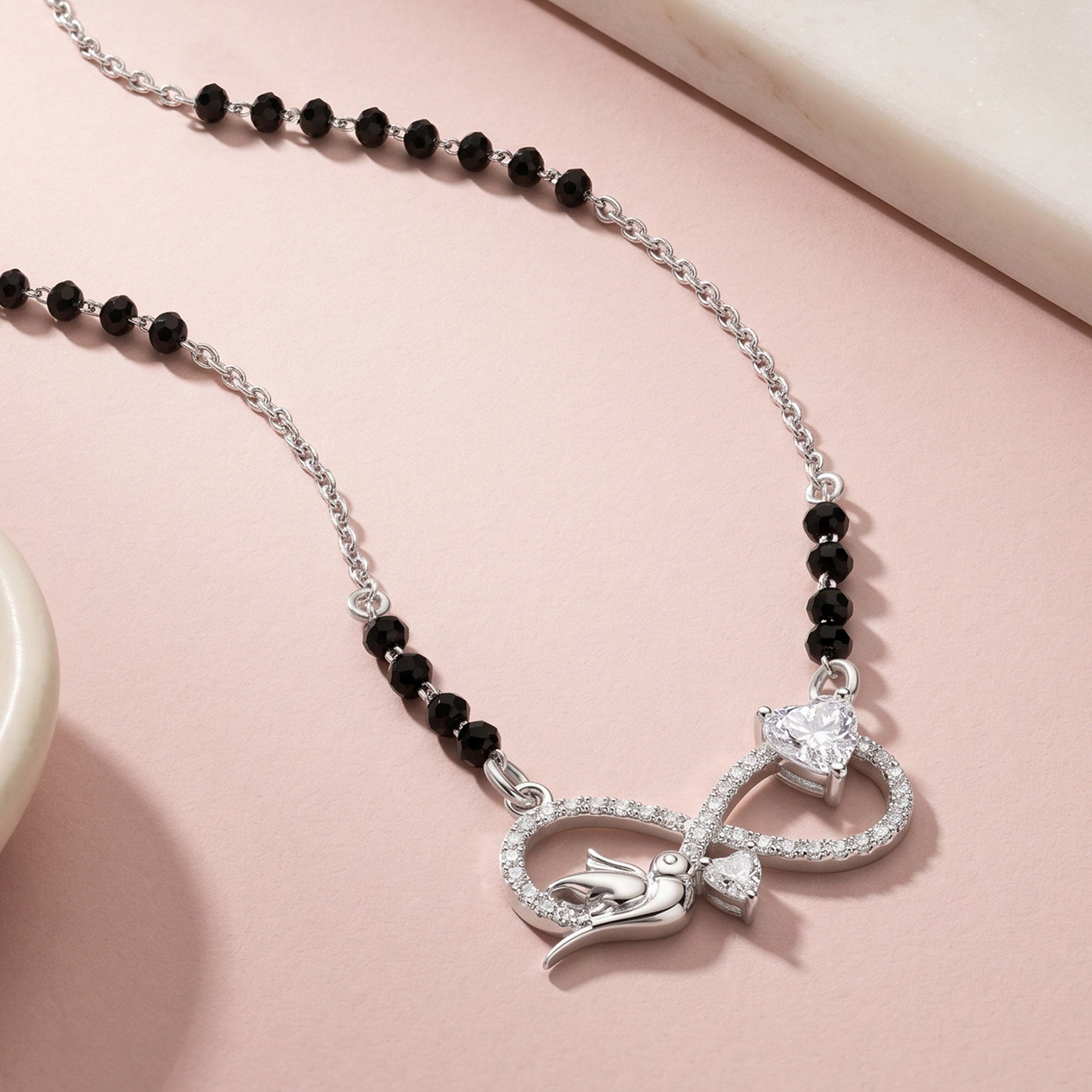 Angel Bird Infinity CZ Mangalsutra