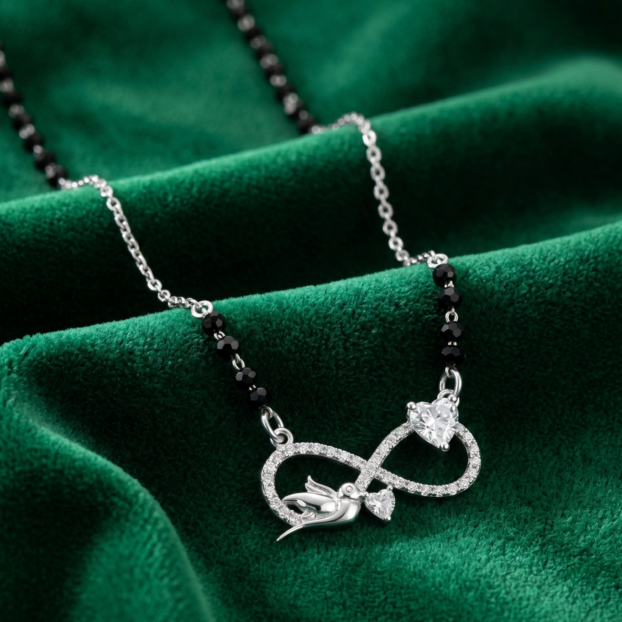 Angel Bird Infinity CZ Mangalsutra
