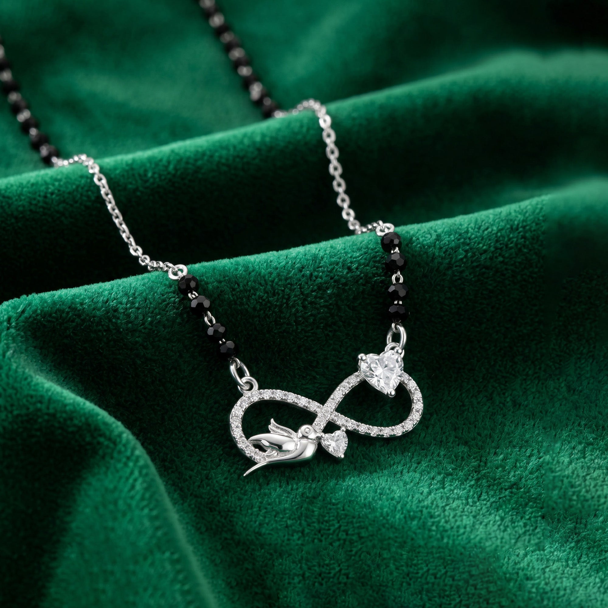 Angel Bird Infinity CZ Mangalsutra