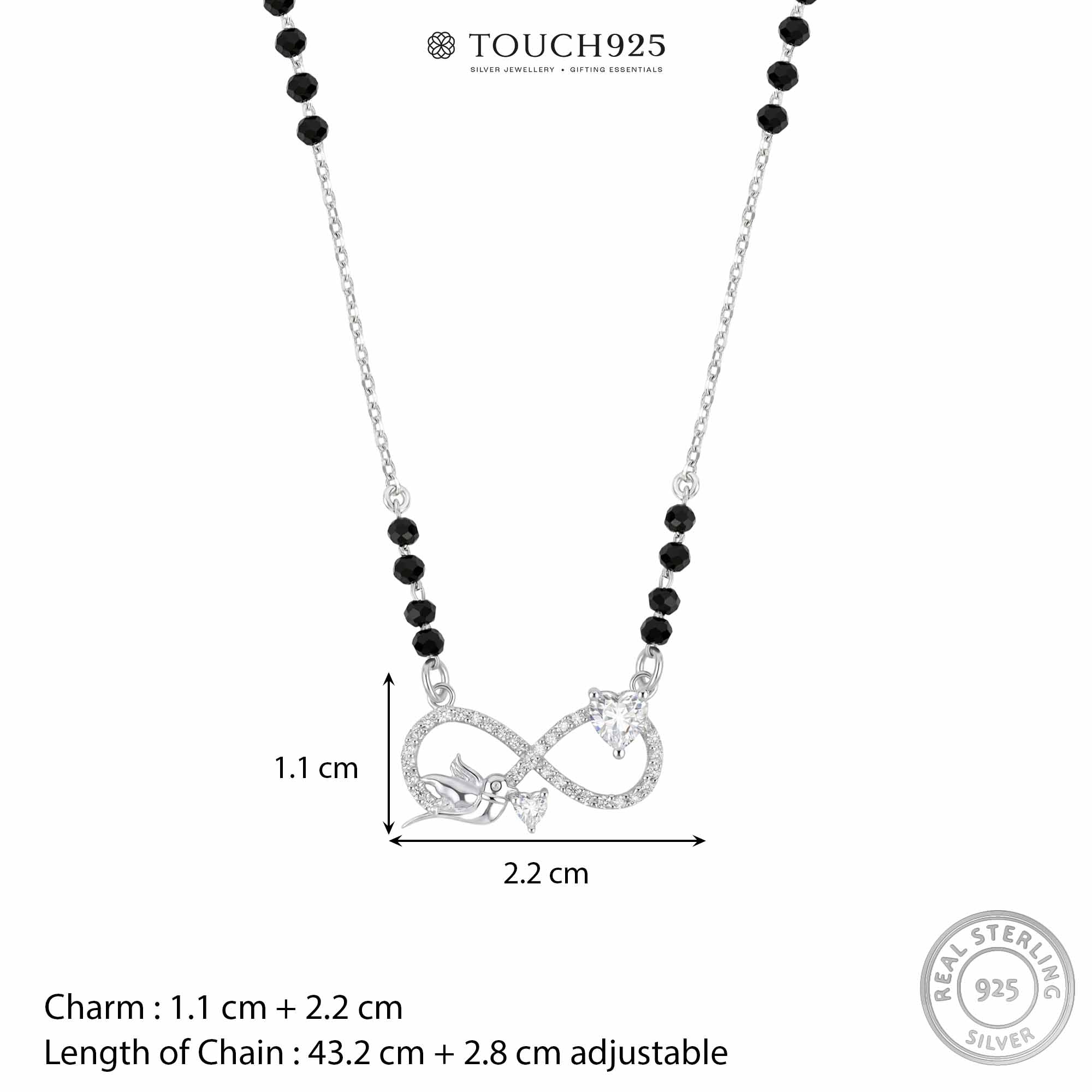 Angel Bird Infinity CZ Mangalsutra